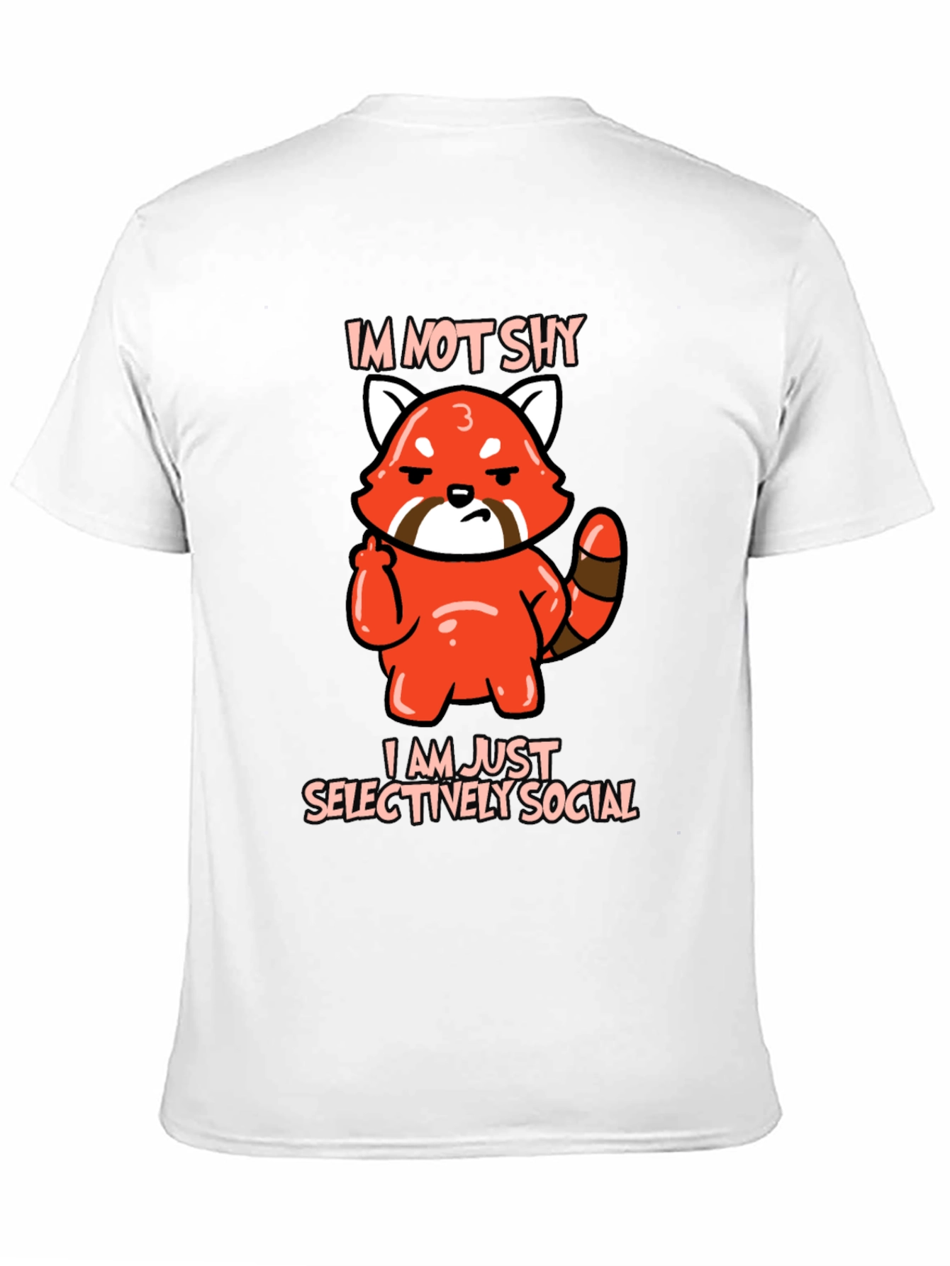 Sarcastic Red Panda Graphic Tee - Im Not Shy