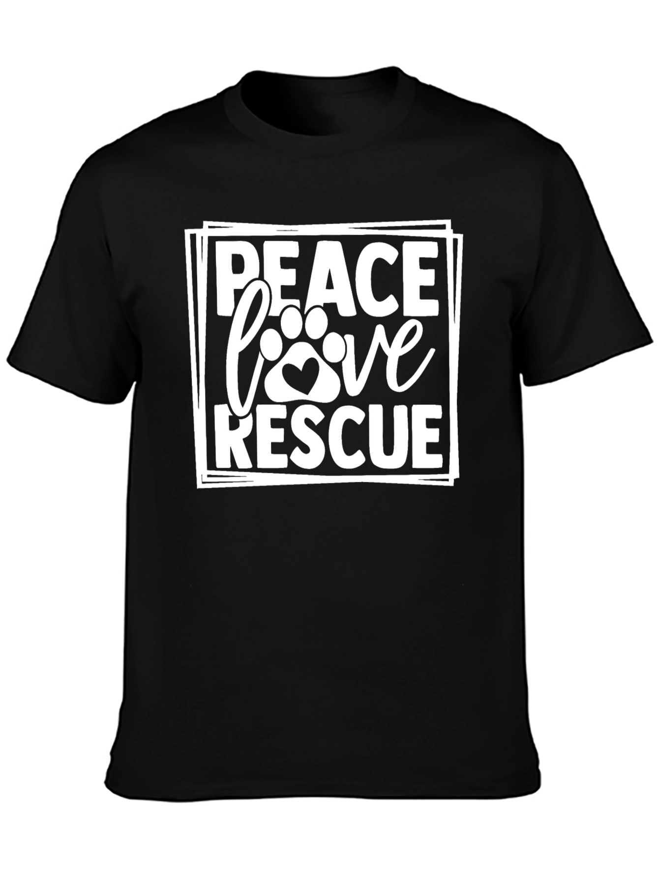 Peace Love Rescue Graphic Tee