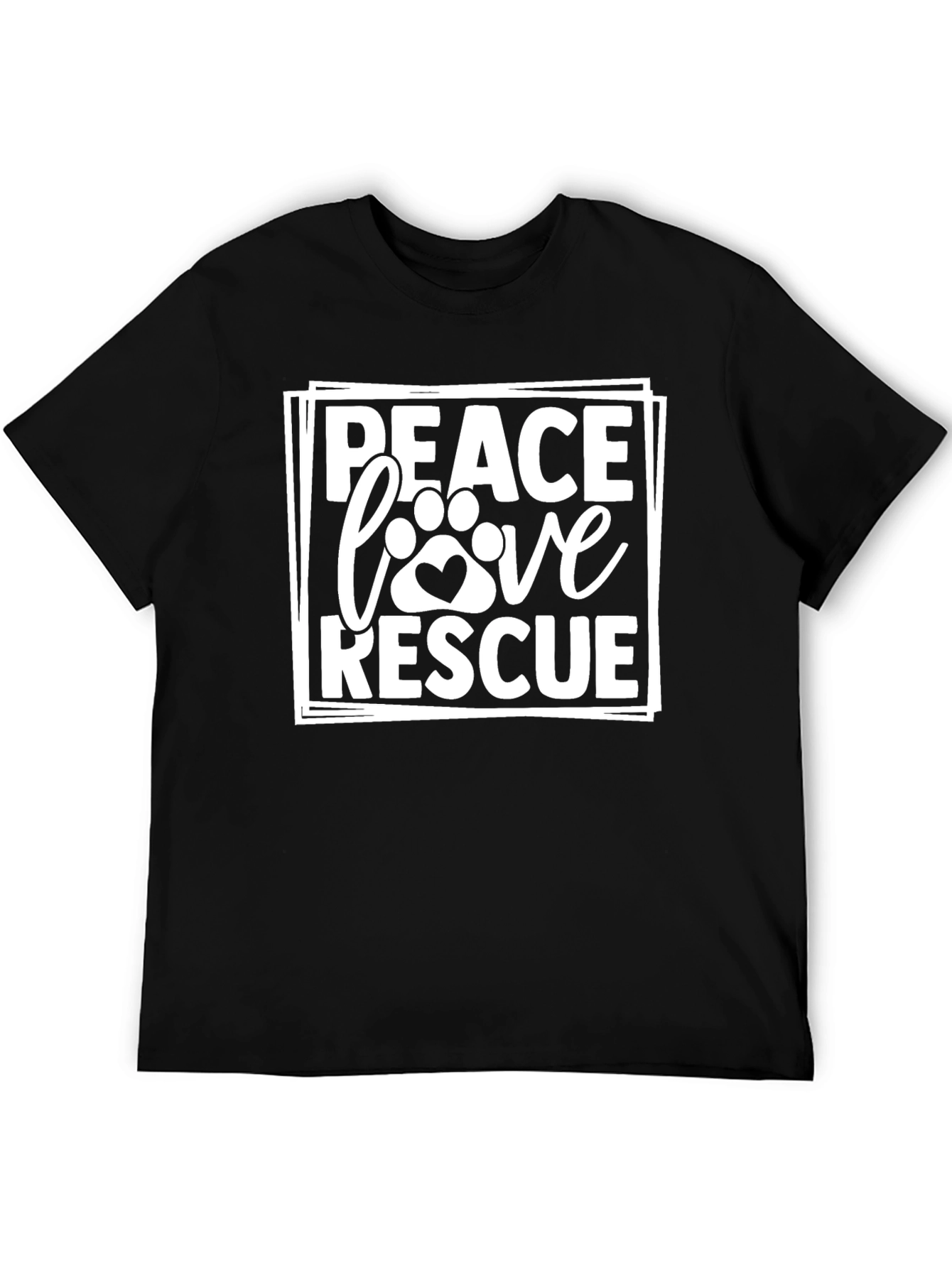 Peace Love Rescue Graphic Tee