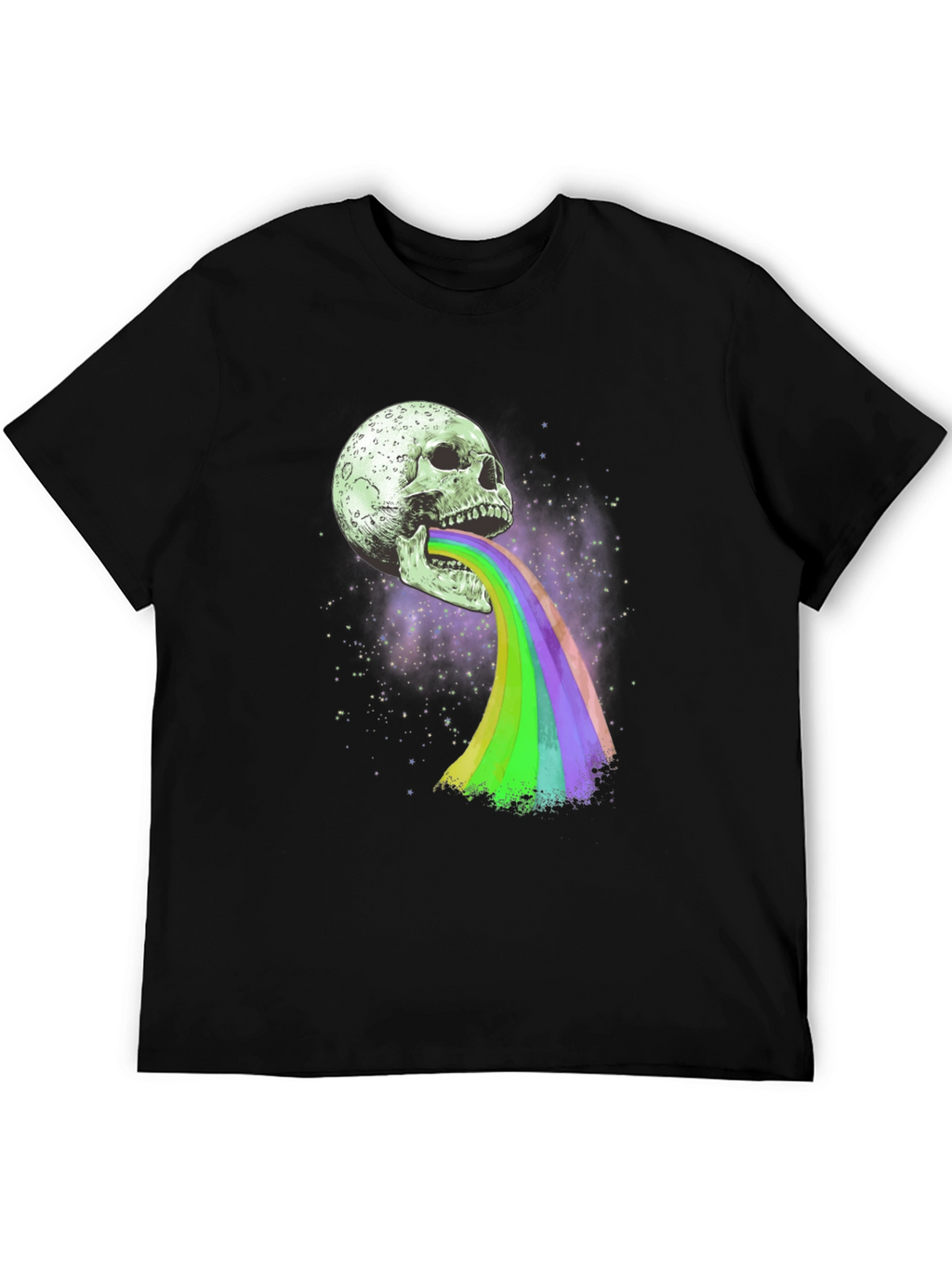 Skull Rainbow Graphic Tee - Unique Design