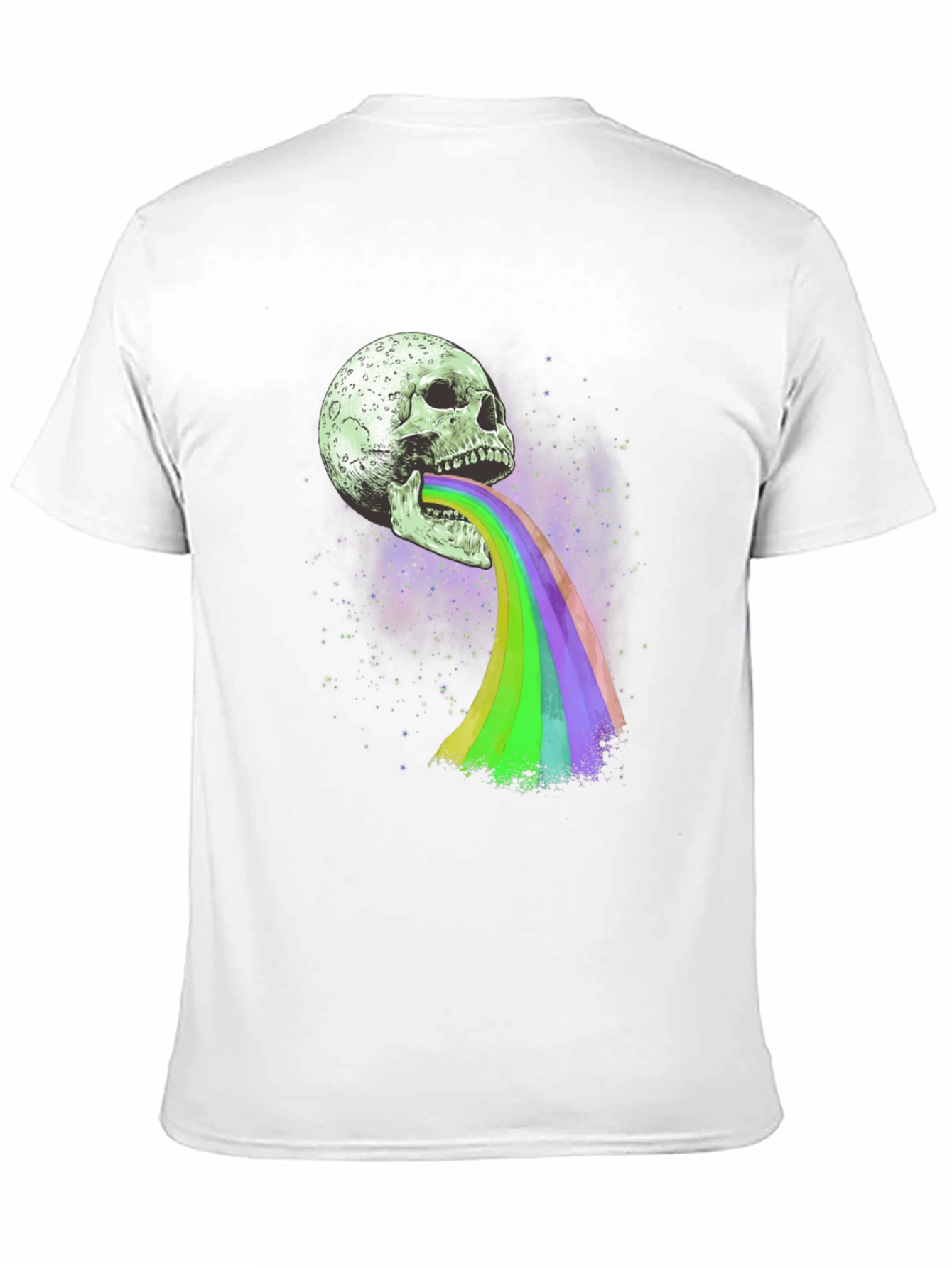 Skull Rainbow Graphic Tee - Unique Design