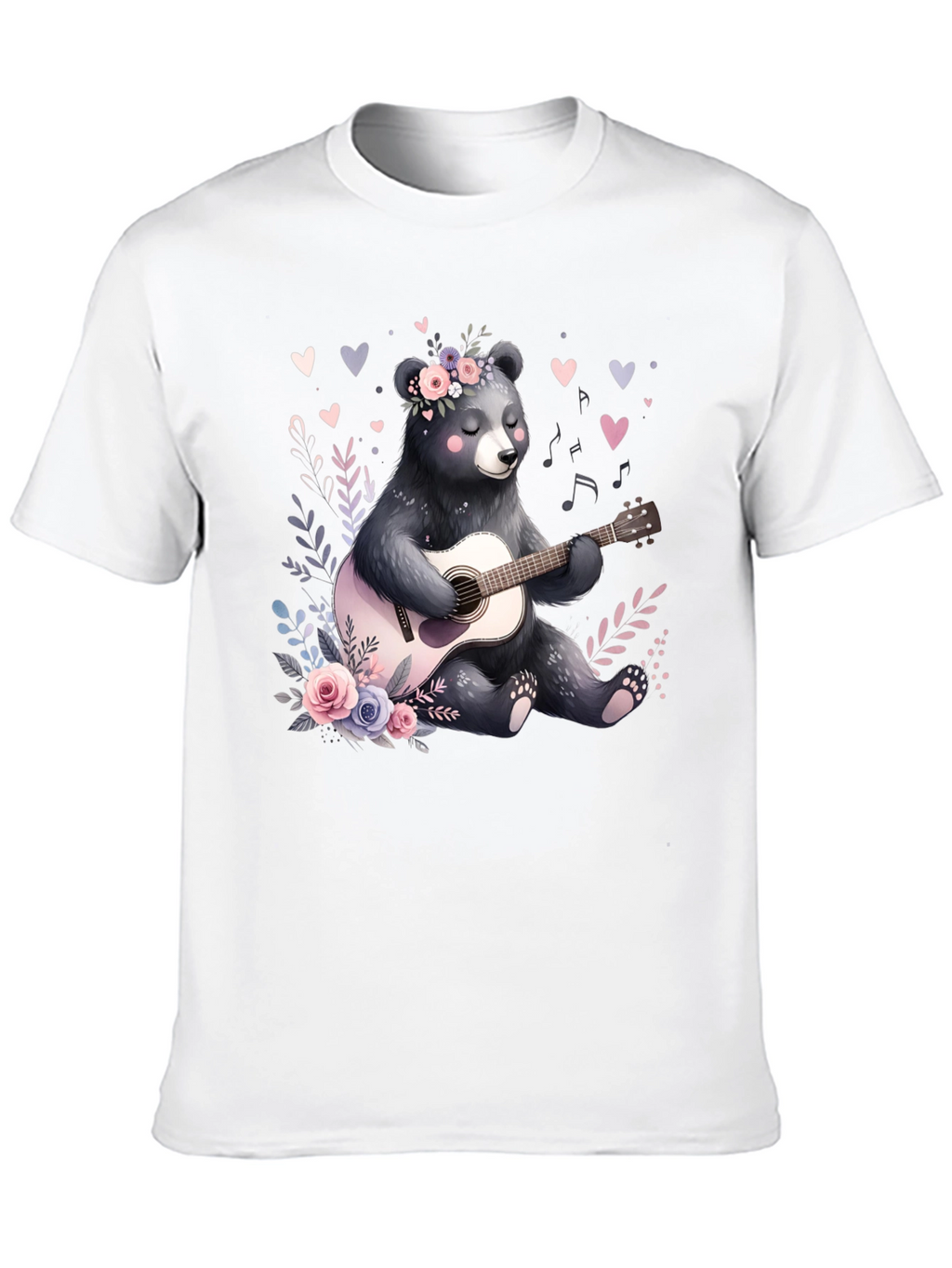 Bear Guitarist Graphic Tee