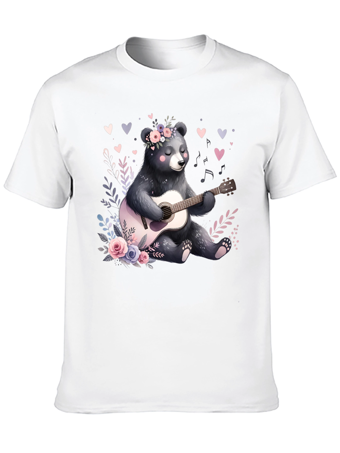Bear Guitarist Graphic Tee