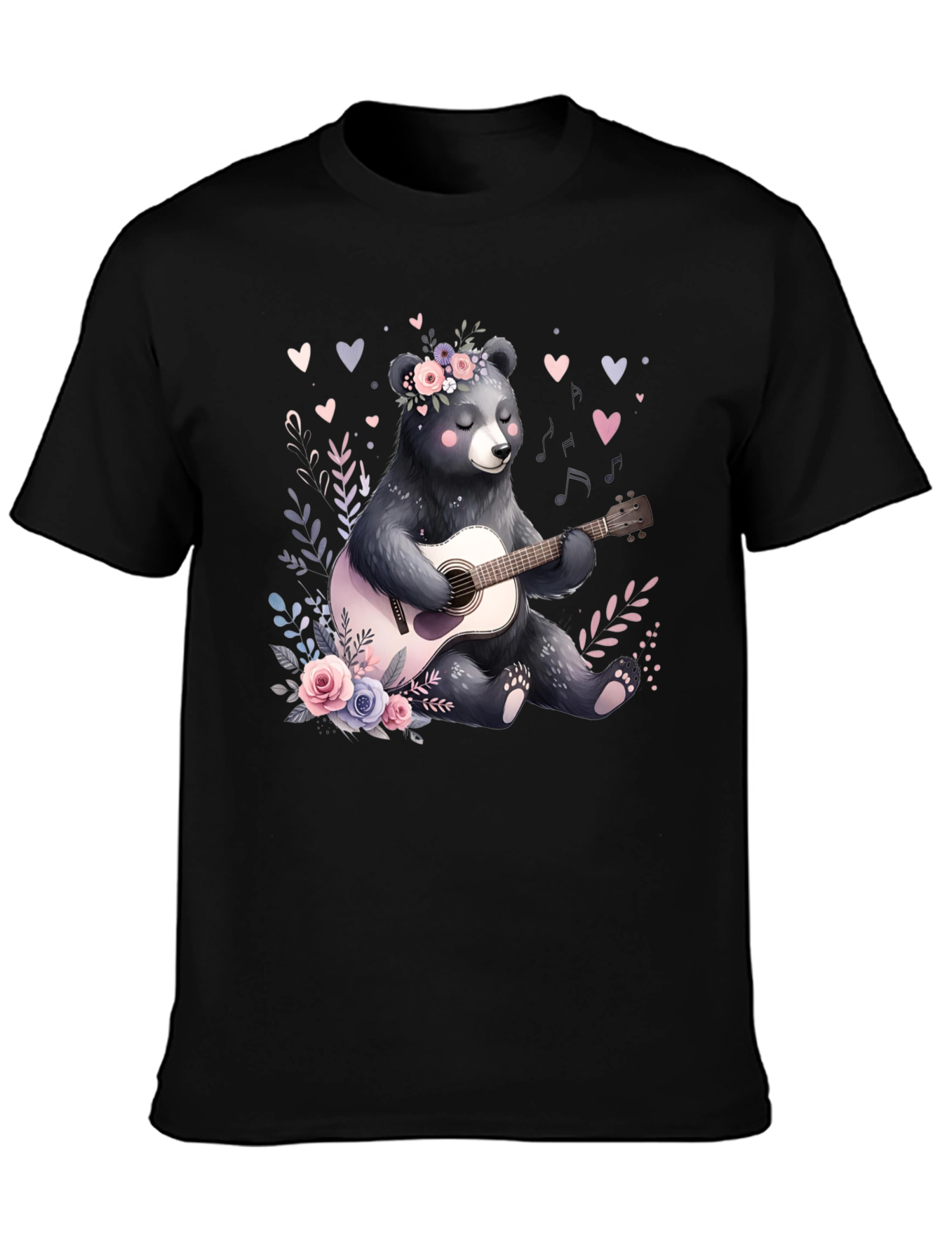 Bear Guitarist Graphic Tee