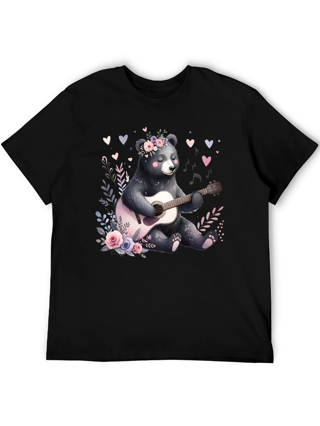 Bear Guitarist Graphic Tee