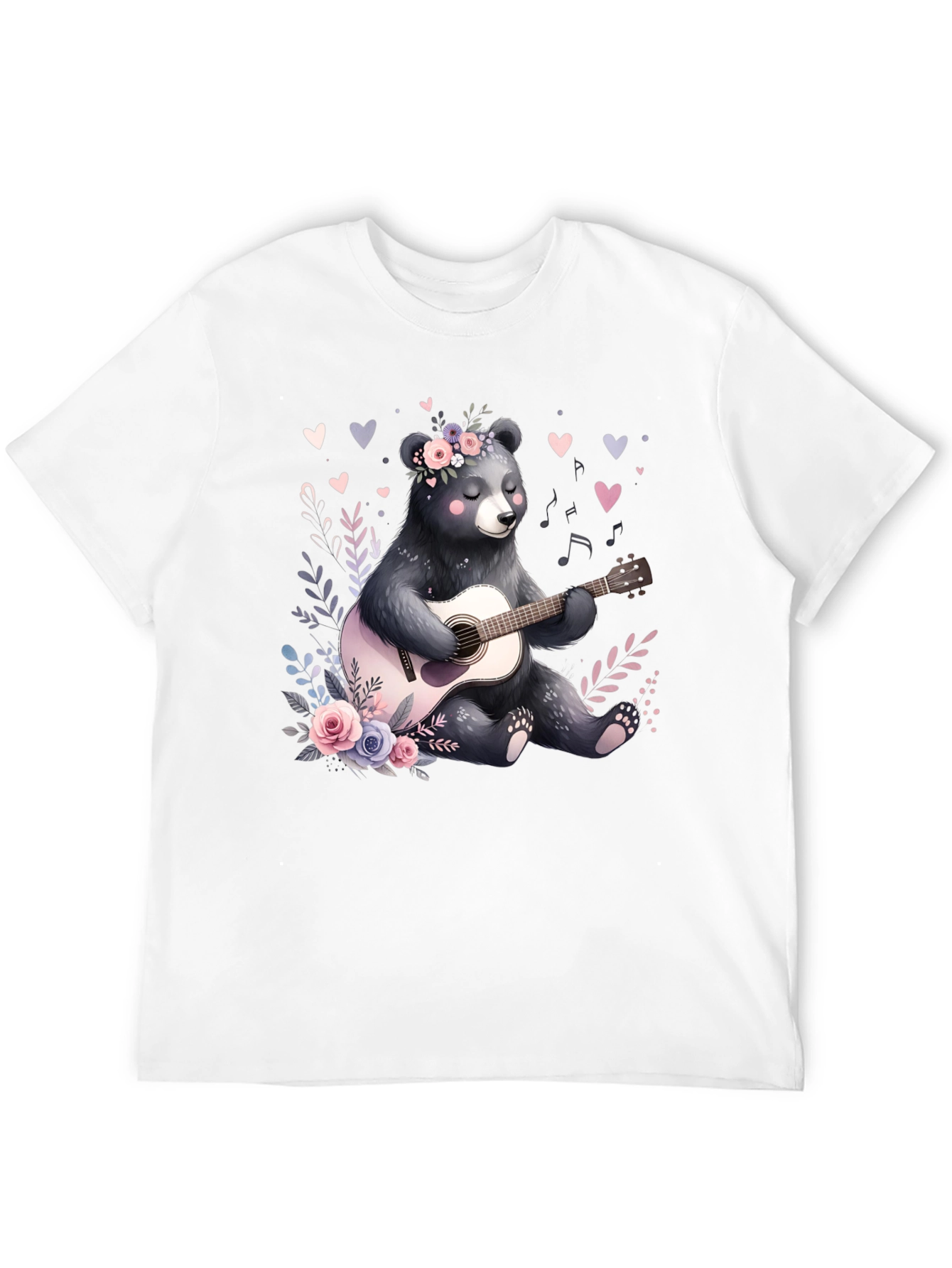 Bear Guitarist Graphic Tee