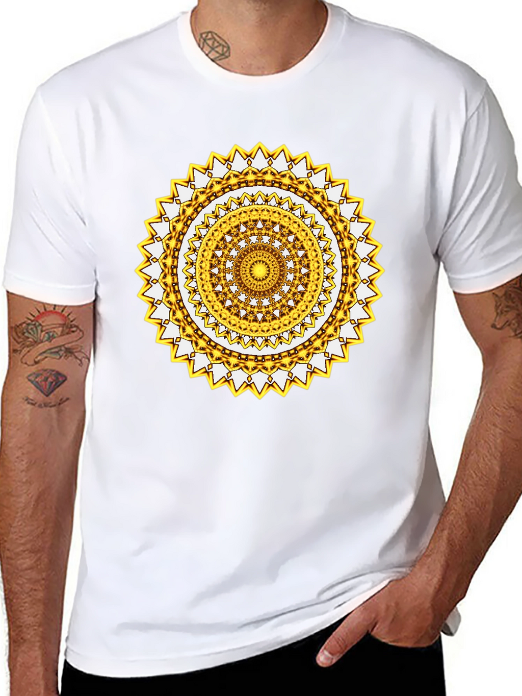 Golden Mandala T-Shirt - Stylish & Unique Design