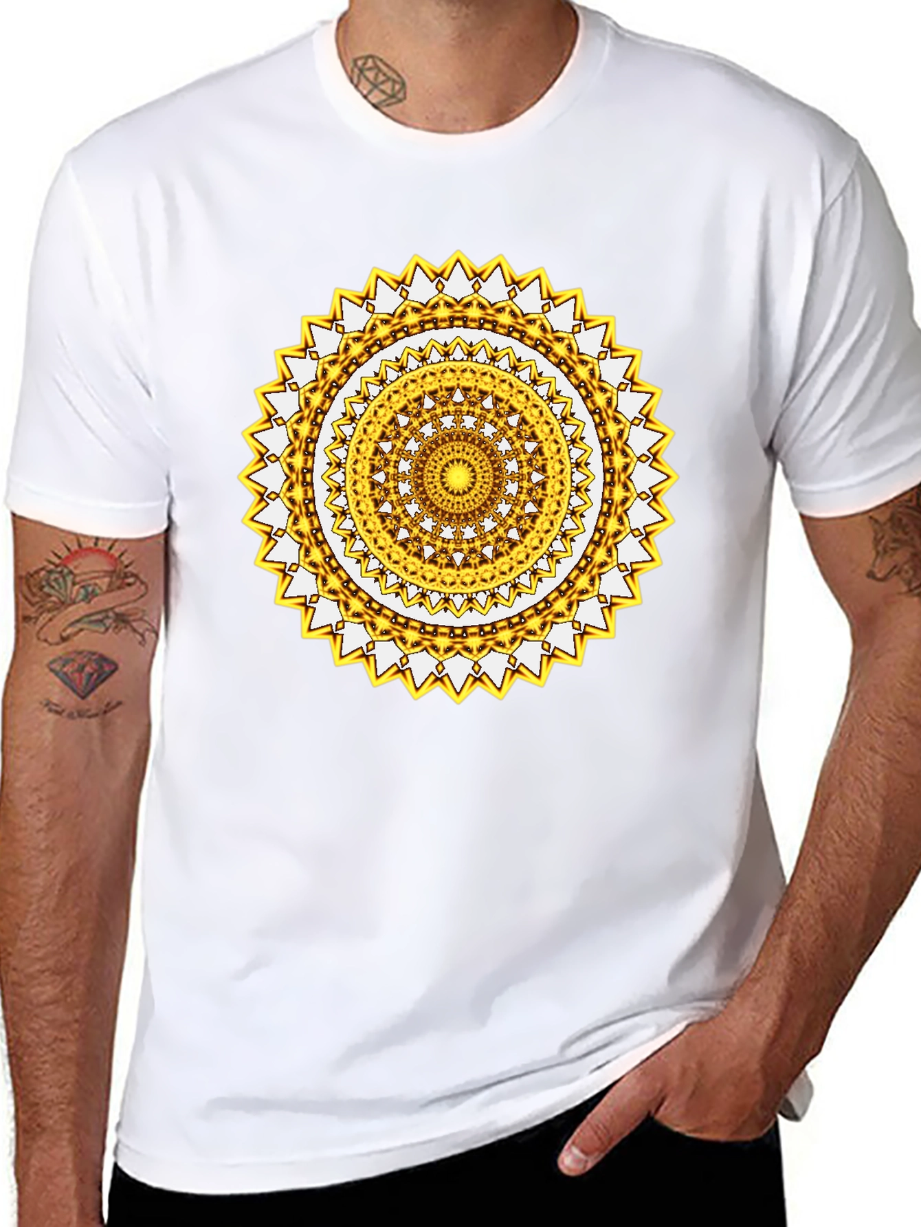 Golden Mandala T-Shirt - Stylish & Unique Design