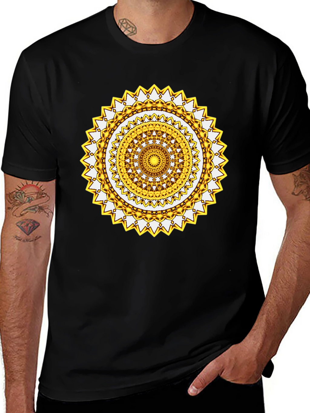 Golden Mandala T-Shirt - Stylish & Unique Design