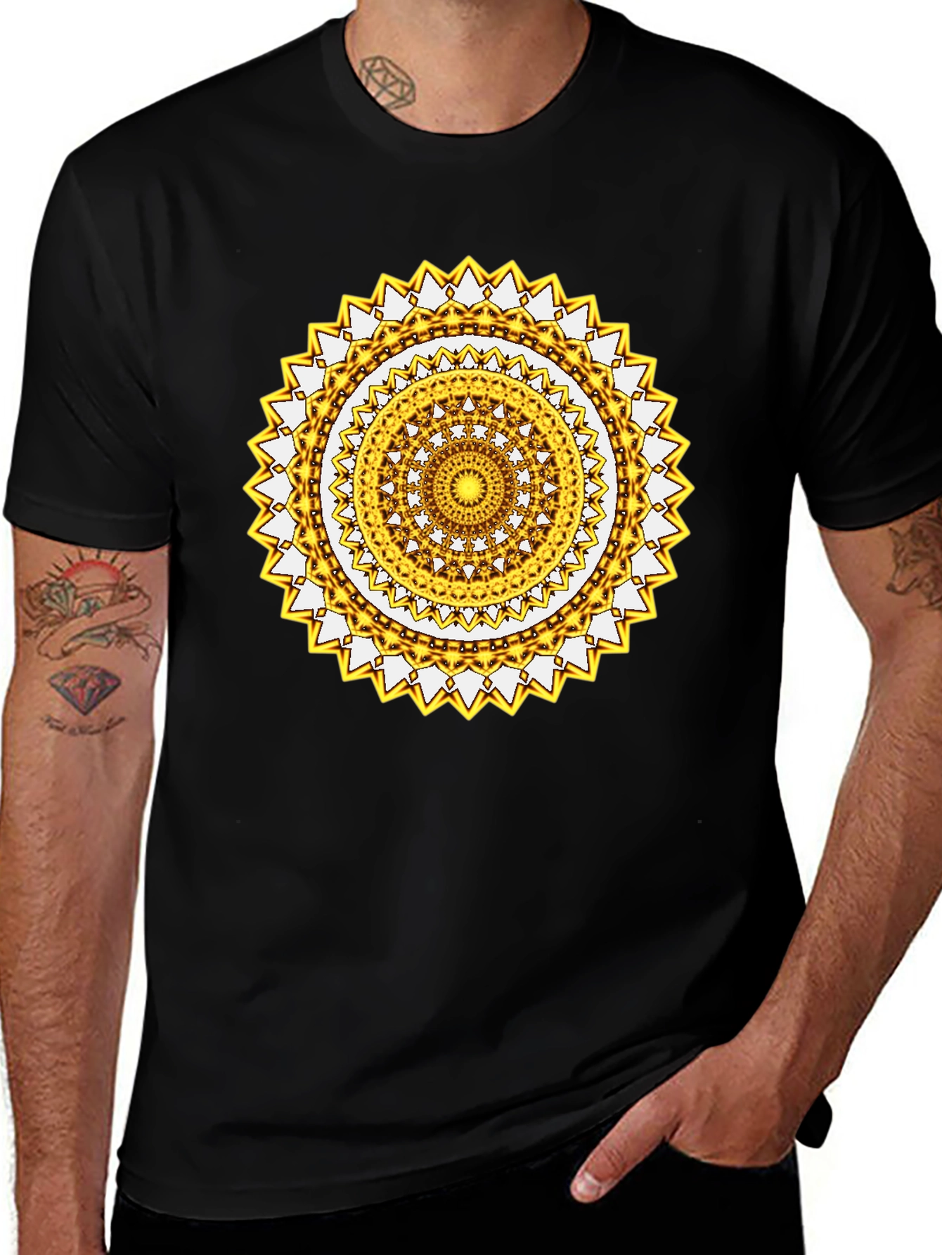 Golden Mandala T-Shirt - Stylish & Unique Design