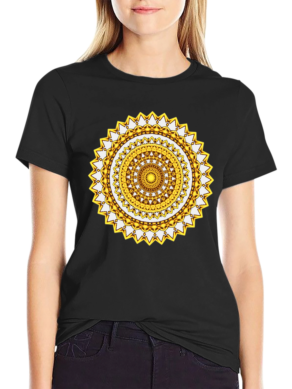 Golden Mandala T-Shirt - Stylish & Unique Design