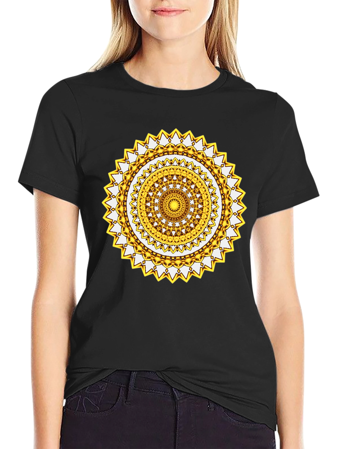 Golden Mandala T-Shirt - Stylish & Unique Design