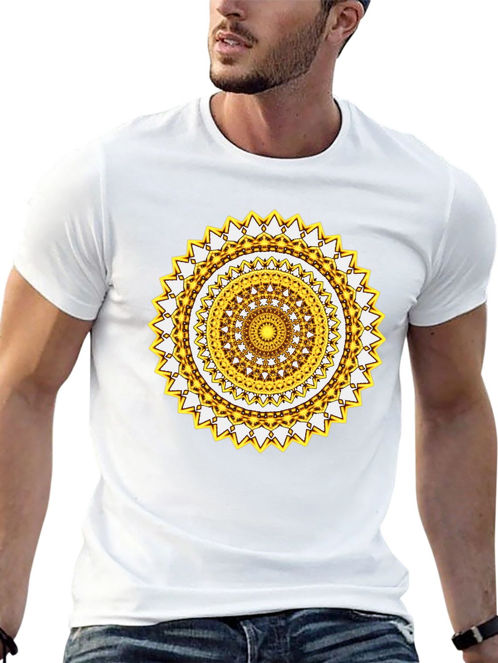 Golden Mandala T-Shirt - Stylish & Unique Design