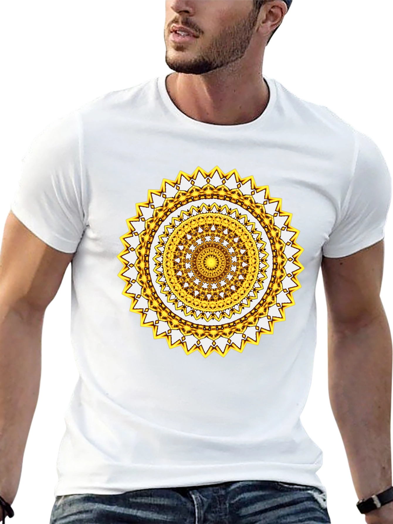 Golden Mandala T-Shirt - Stylish & Unique Design