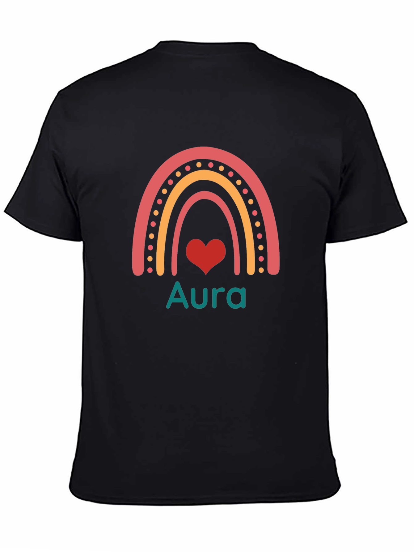 Aura Rainbow Heart Graphic T-Shirt