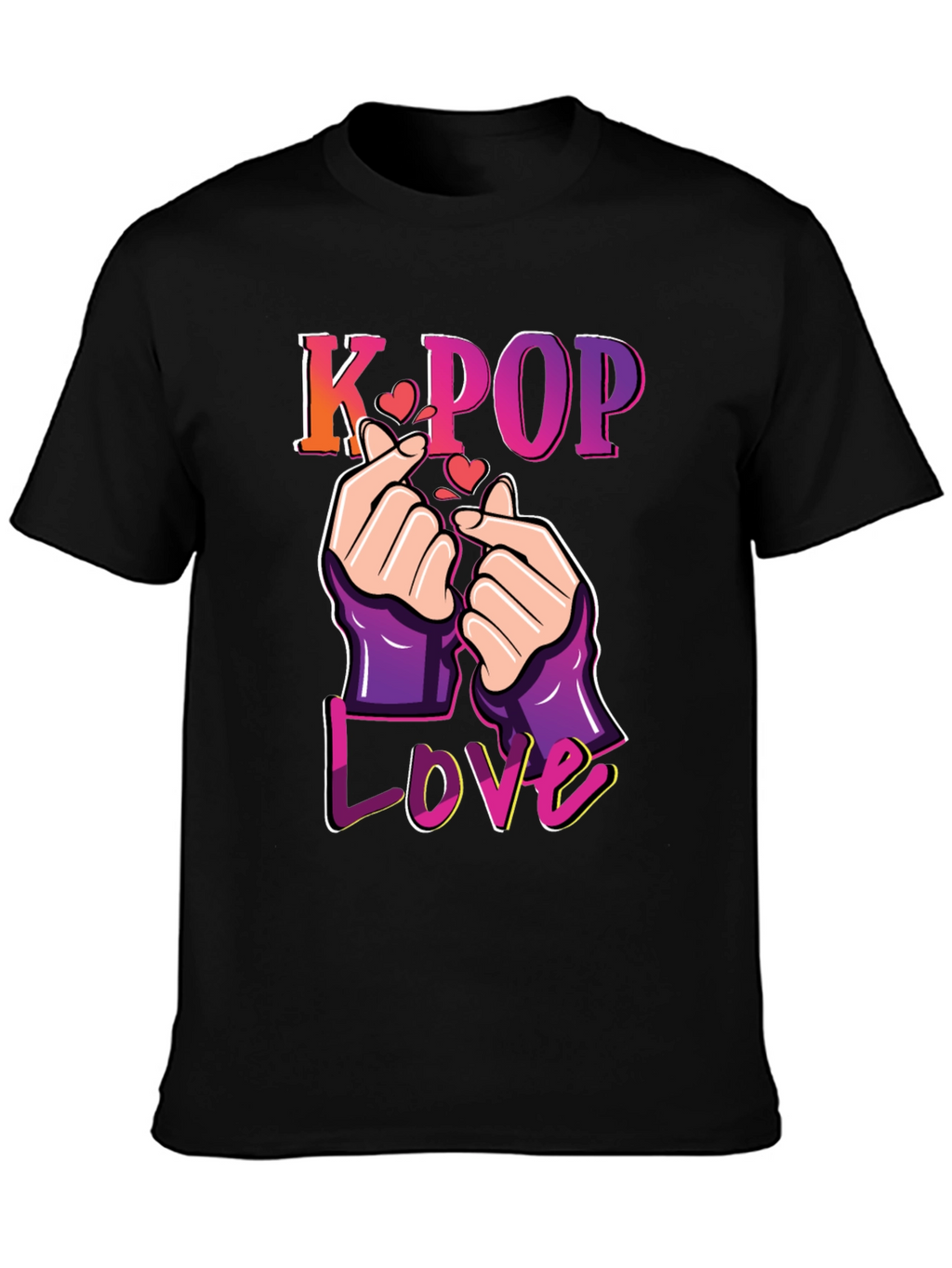 K-Pop Love T-Shirt Finger Heart