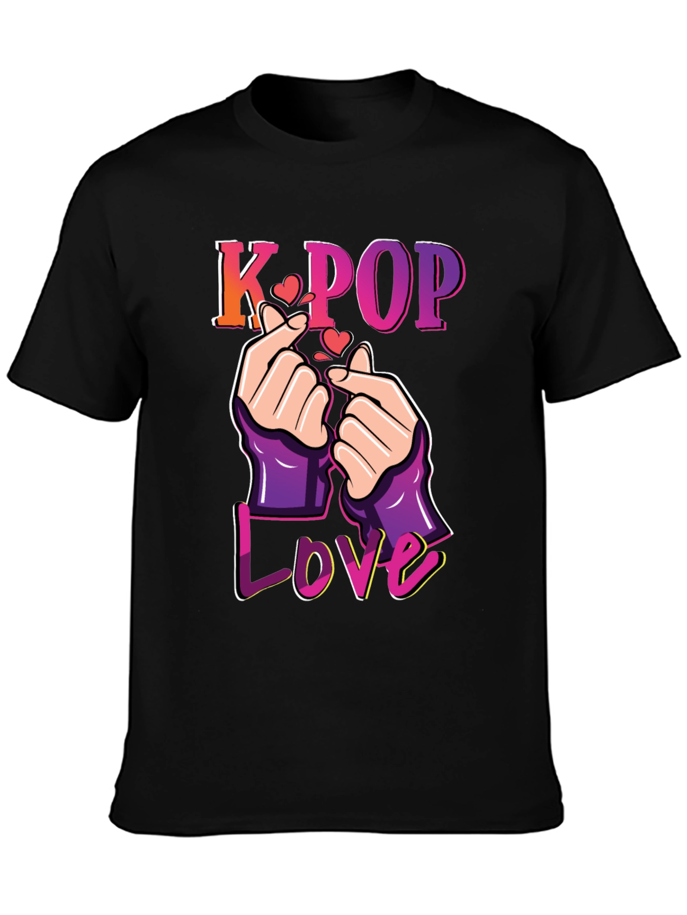 K-Pop Love T-Shirt Finger Heart