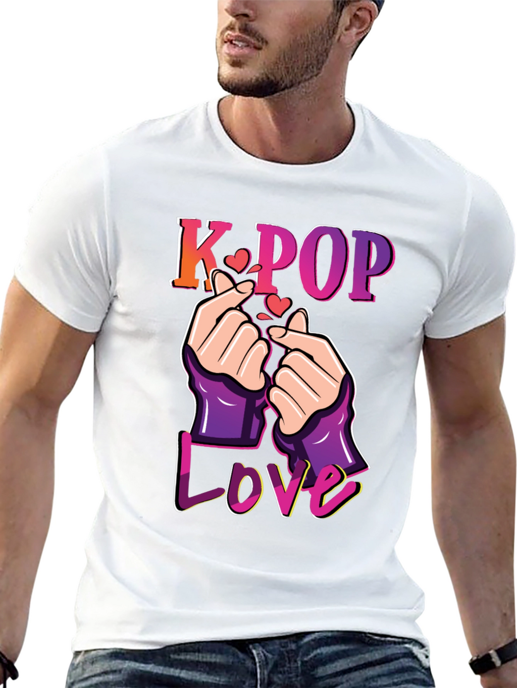 K-Pop Love T-Shirt Finger Heart