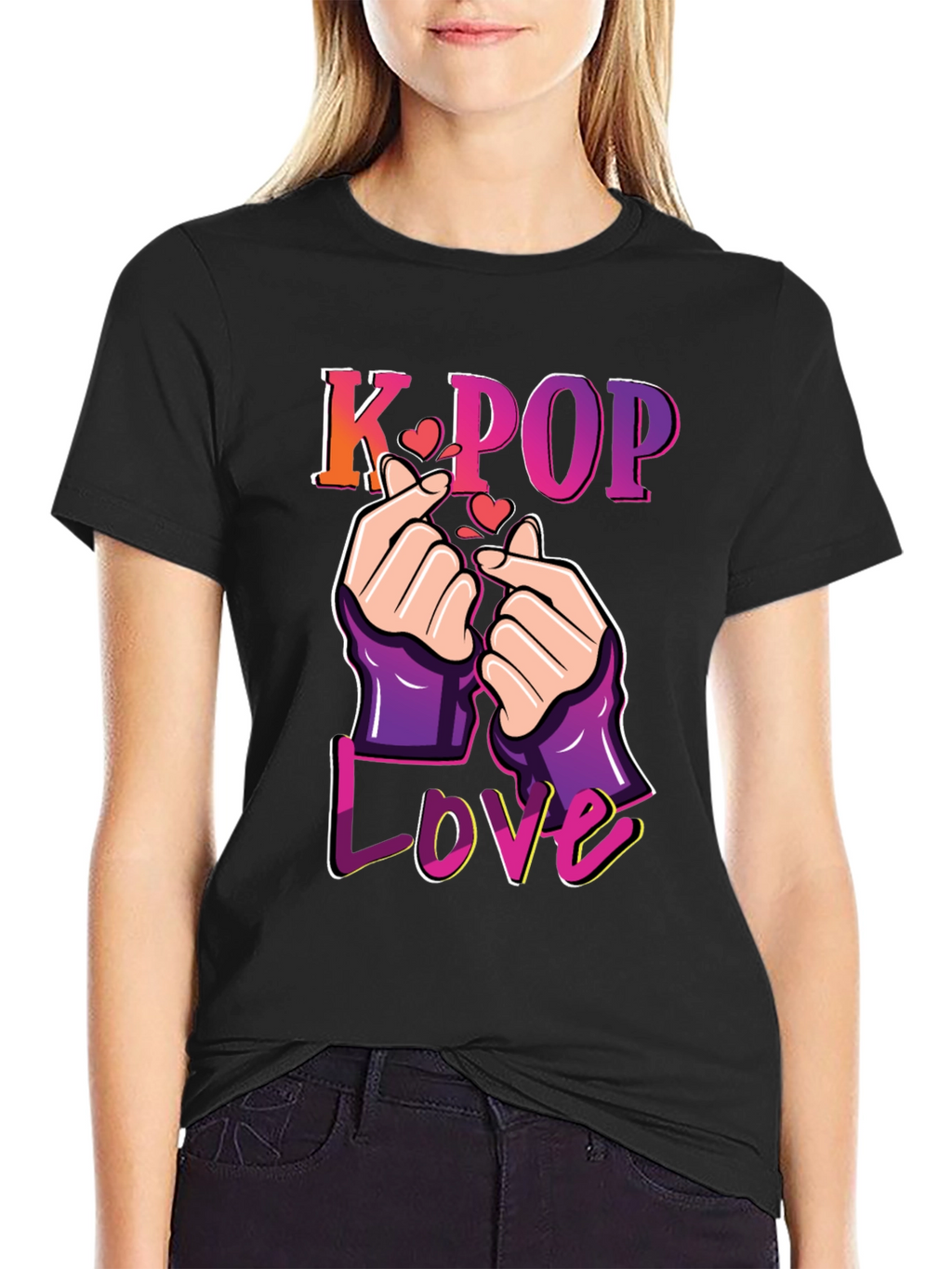 K-Pop Love T-Shirt Finger Heart