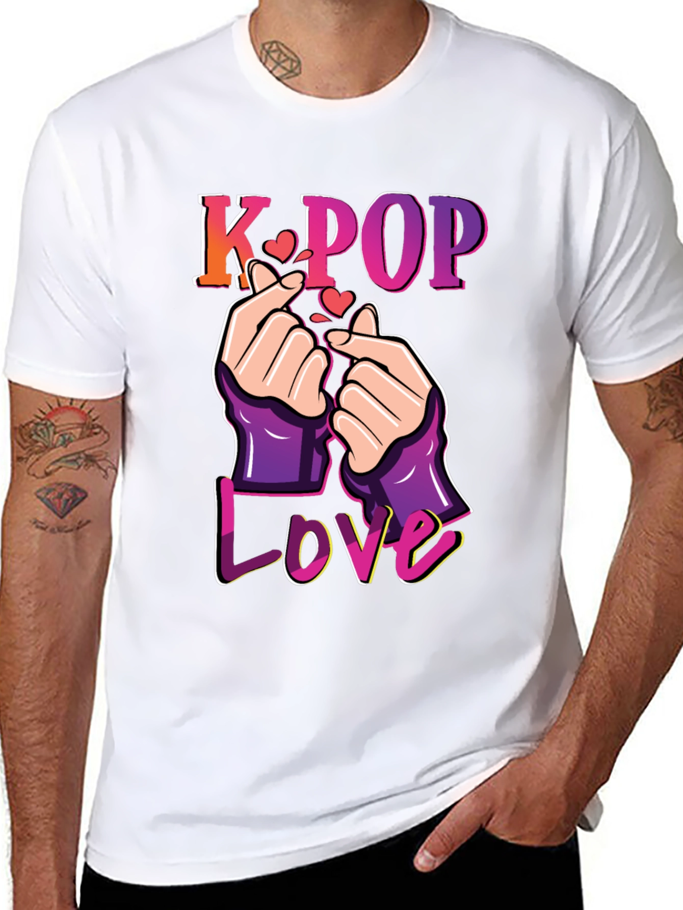 K-Pop Love T-Shirt Finger Heart