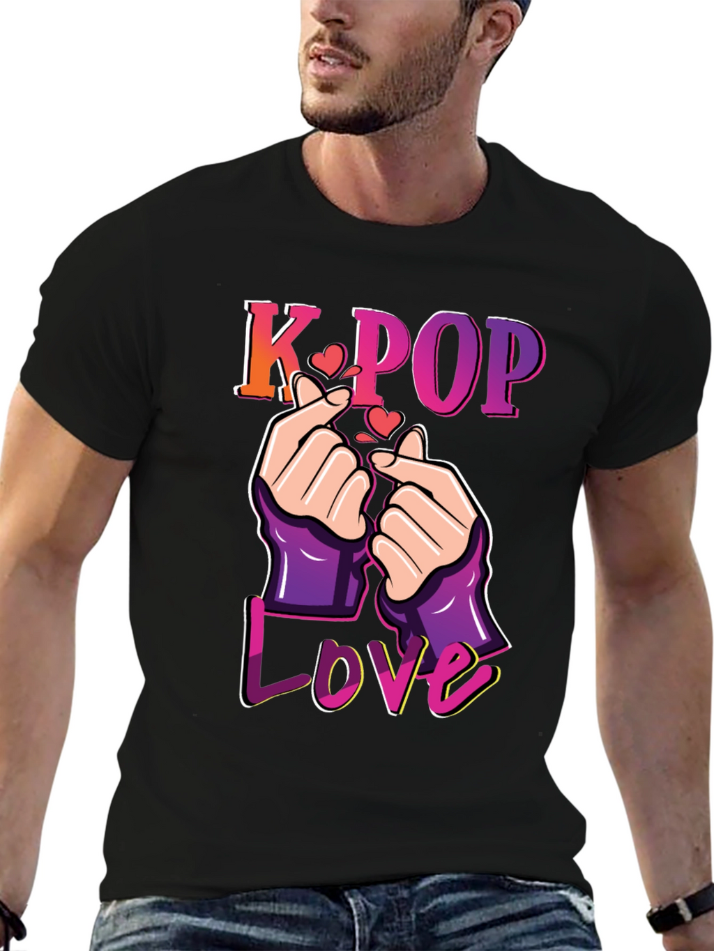 K-Pop Love T-Shirt Finger Heart