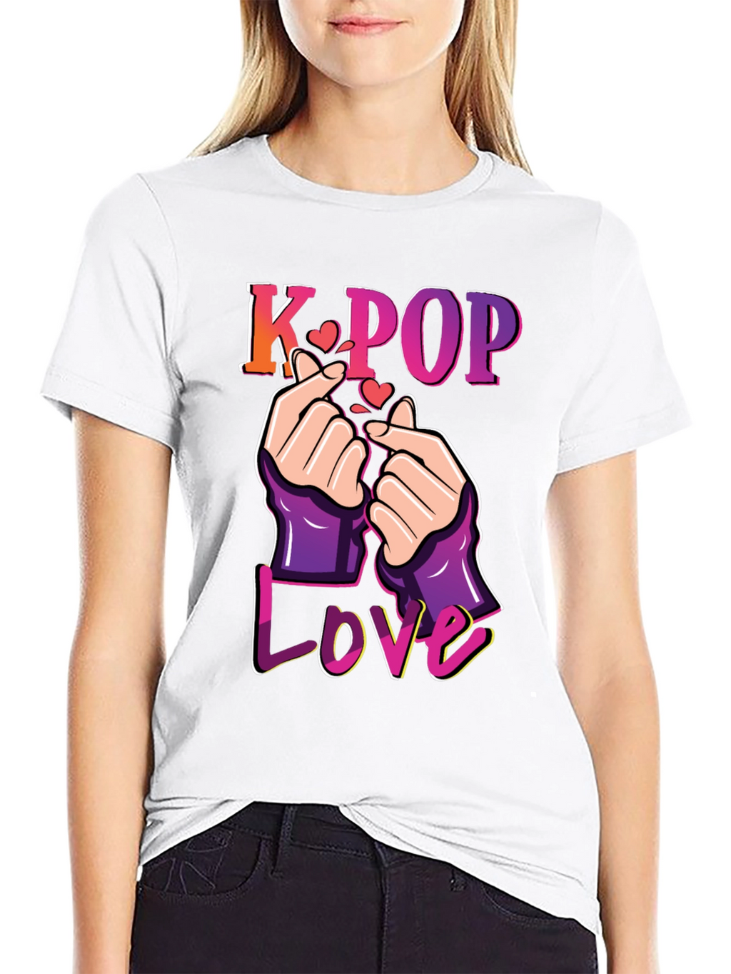 K-Pop Love T-Shirt Finger Heart