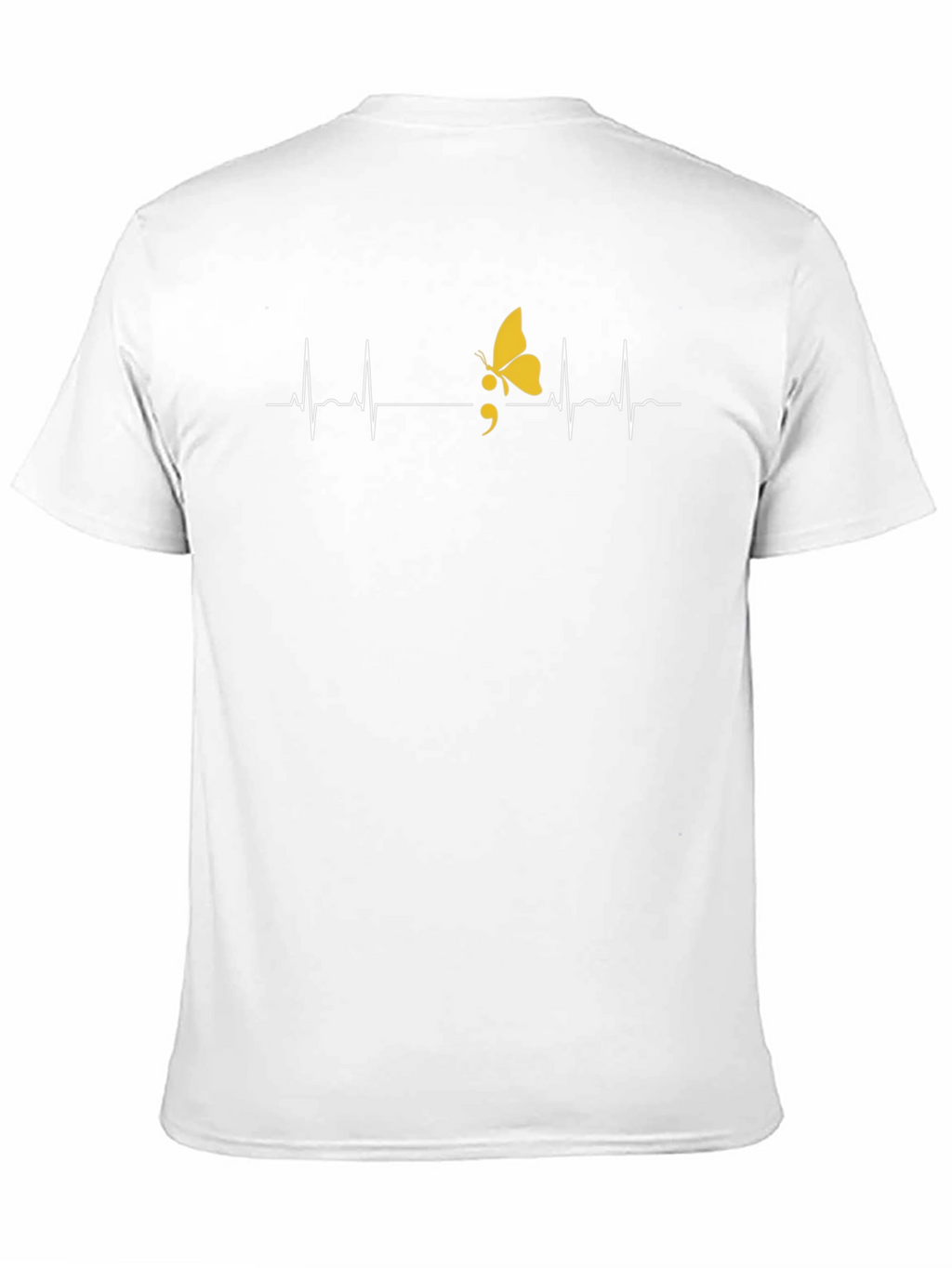 Semicolon Butterfly Heartbeat Graphic Tee
