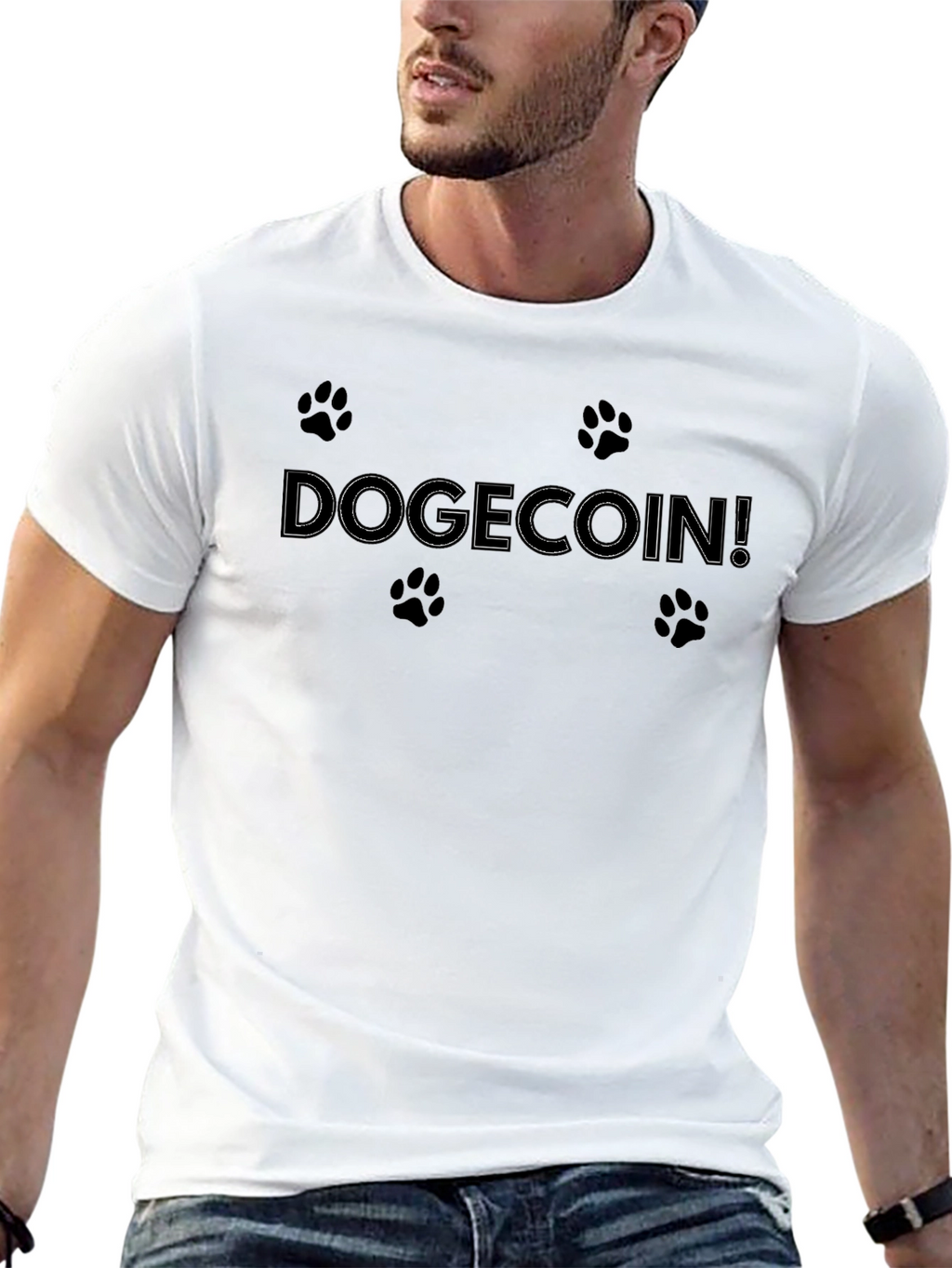 Dogecoin! Black Graphic Tee | Crypto Fashion