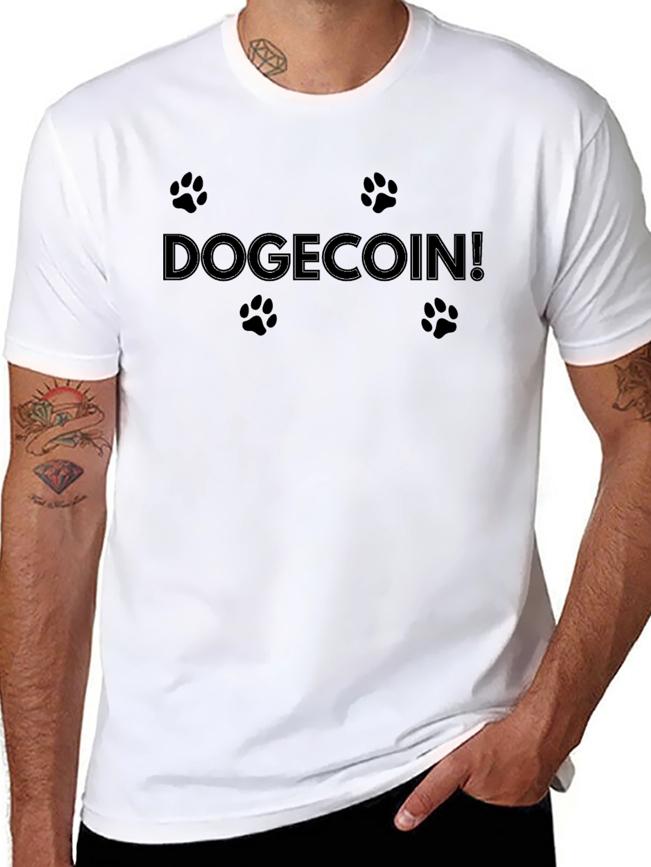 Dogecoin! Black Graphic Tee | Crypto Fashion