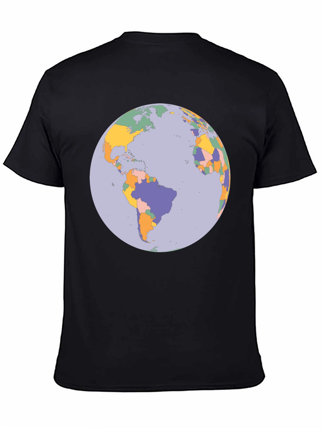 Earth Map Graphic Tee - Soft Cotton Blend