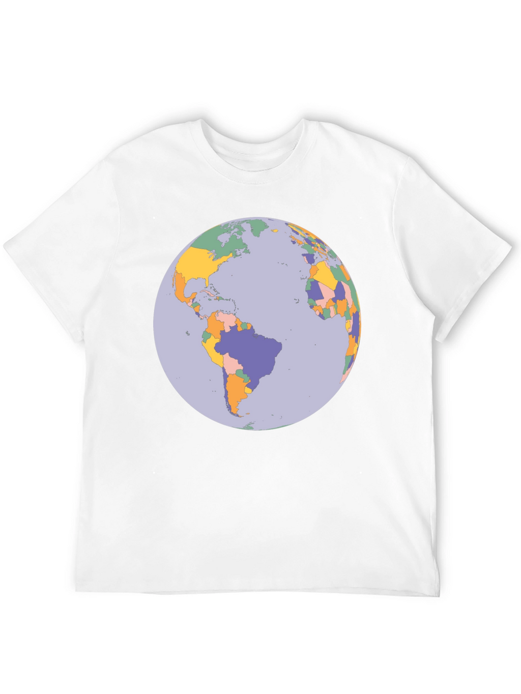 Earth Map Graphic Tee - Soft Cotton Blend