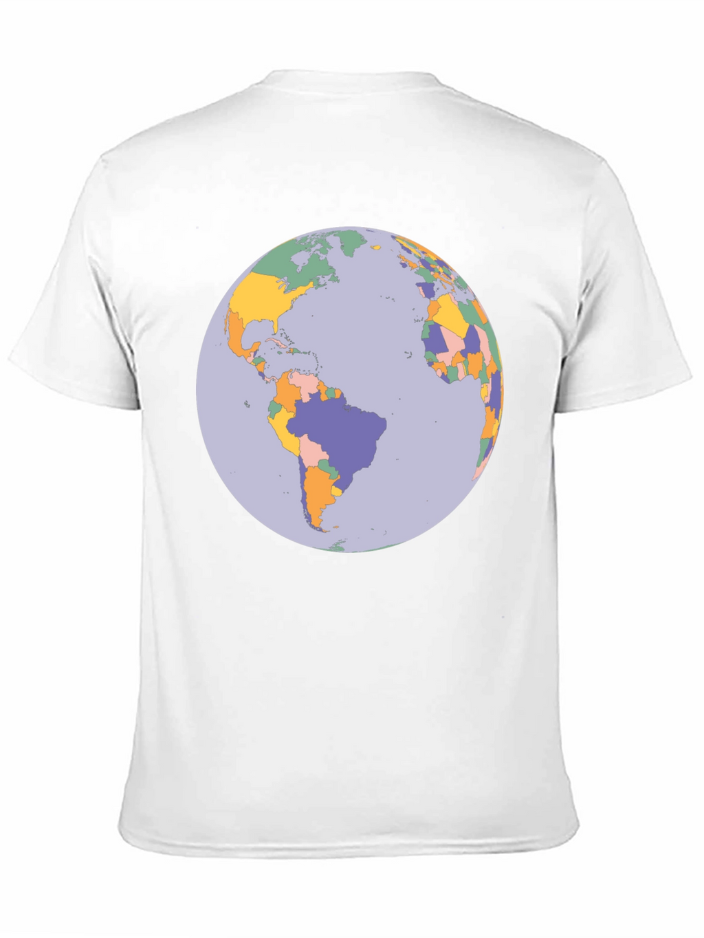 Earth Map Graphic Tee - Soft Cotton Blend