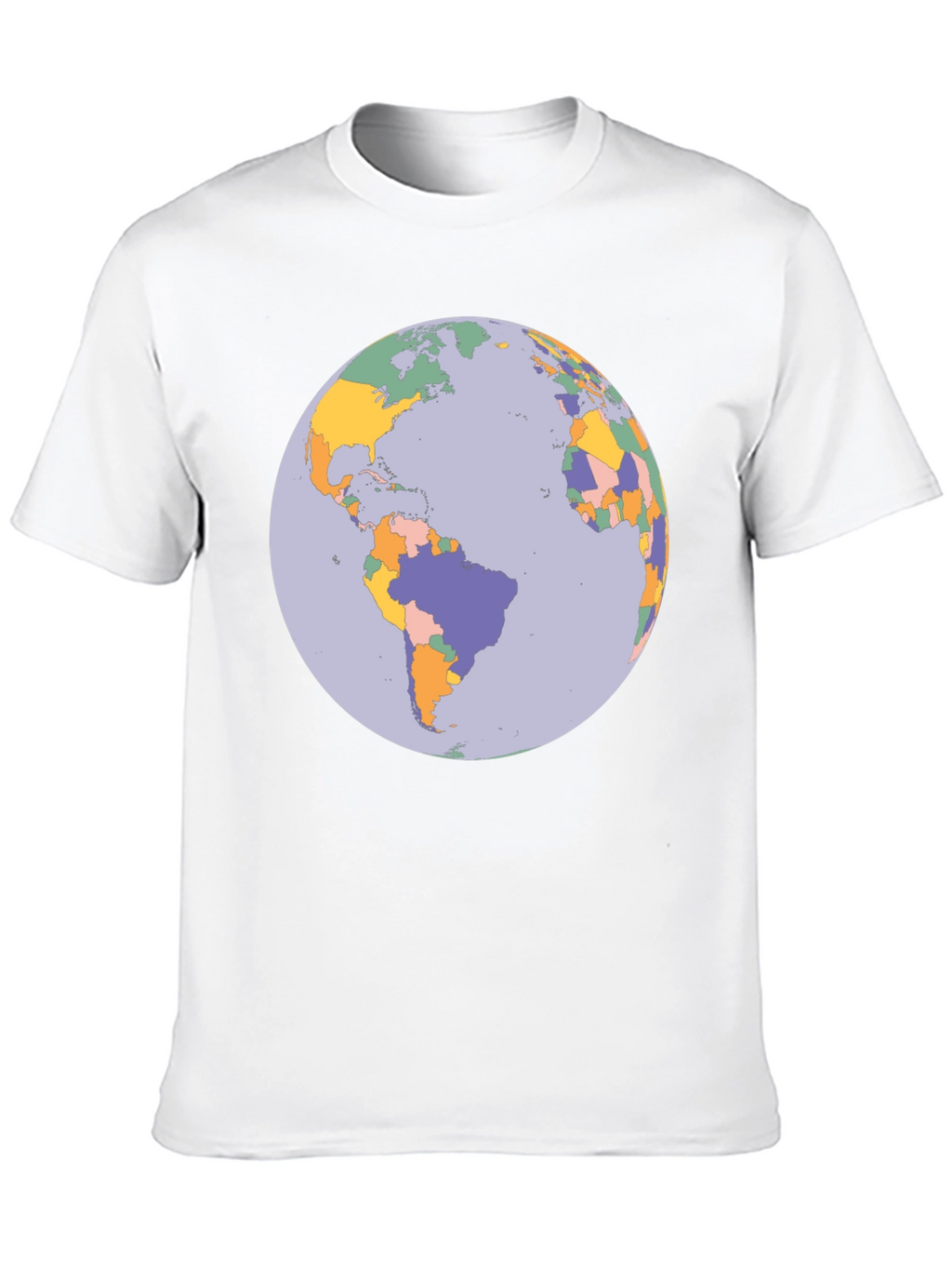 Earth Map Graphic Tee - Soft Cotton Blend
