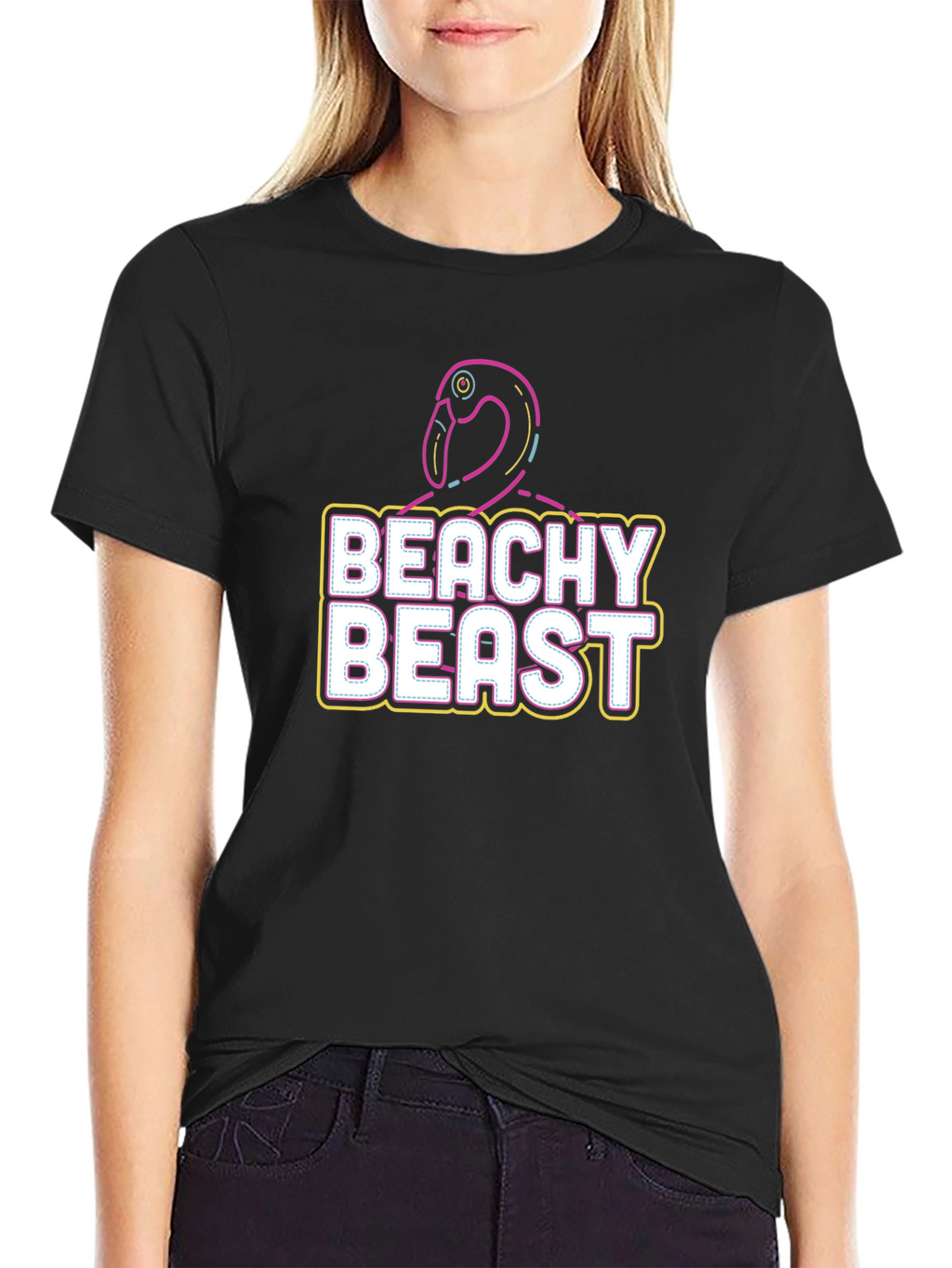 Beachy Beast Graphic Tee - Stylish Comfort