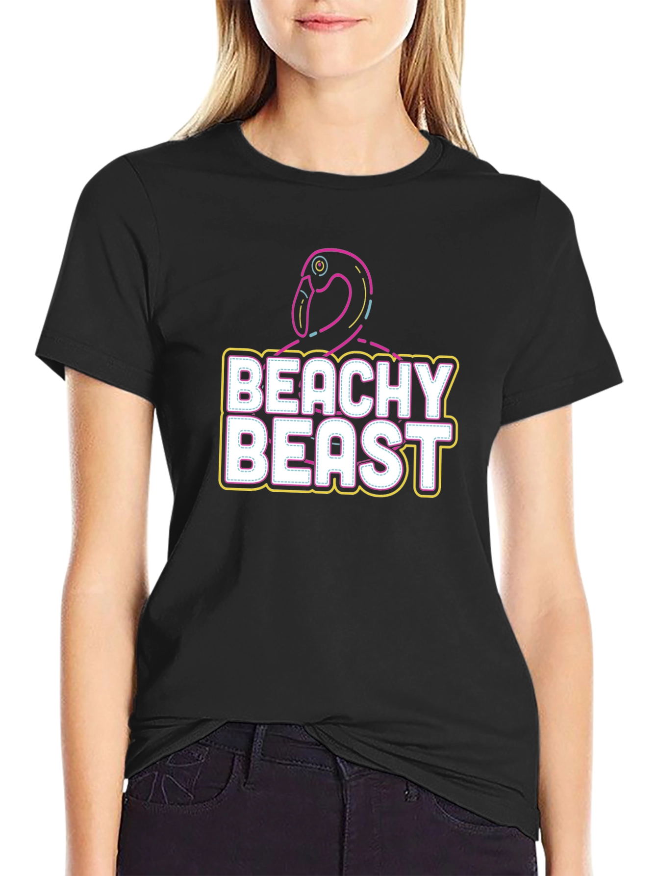 Beachy Beast Graphic Tee - Stylish Comfort