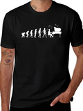 Evolution of Piano Player T-Shirt - Black