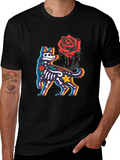 Day of the Dead Dog & Rose Graphic Tee