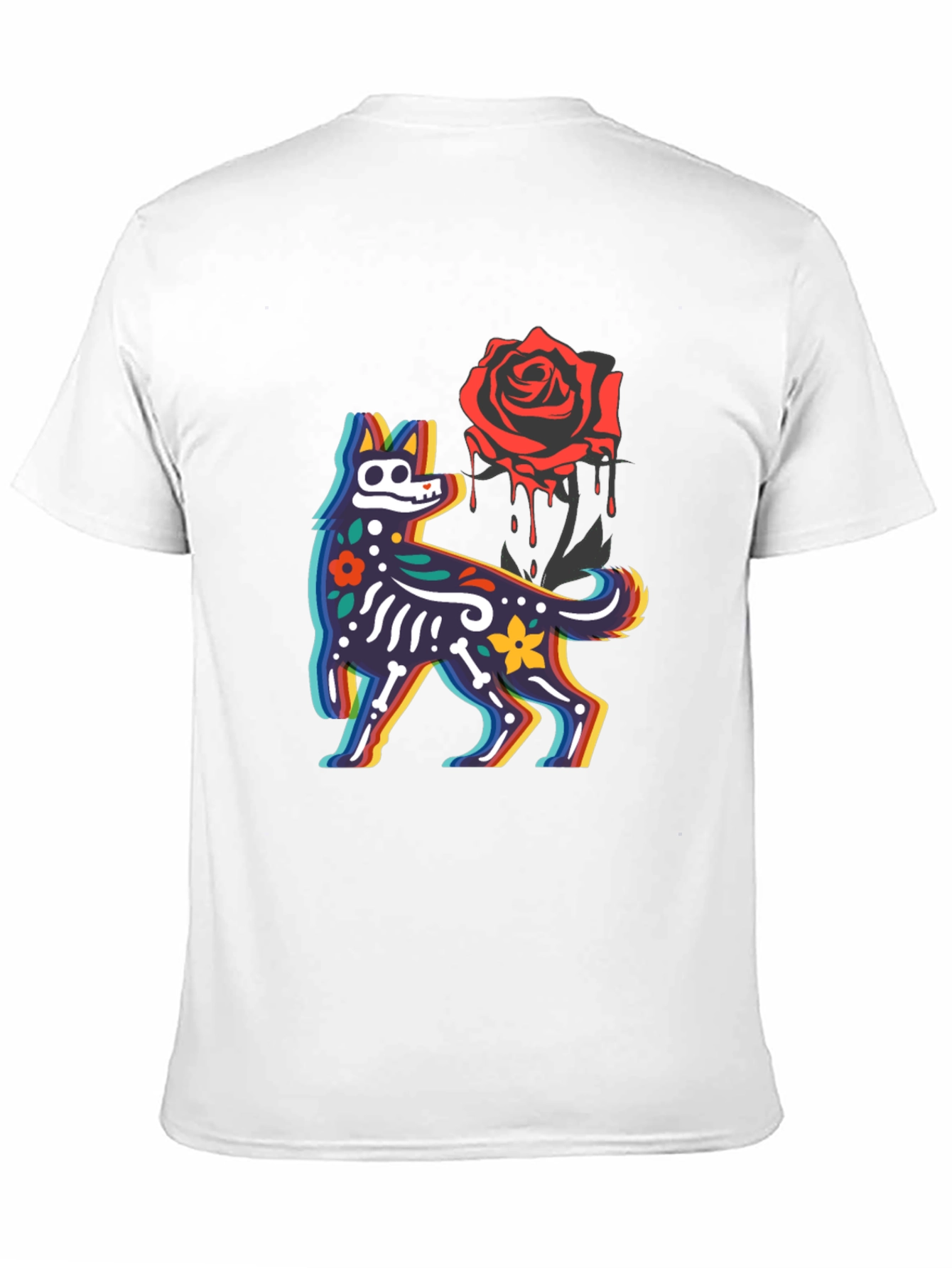 Day of the Dead Dog & Rose Graphic Tee