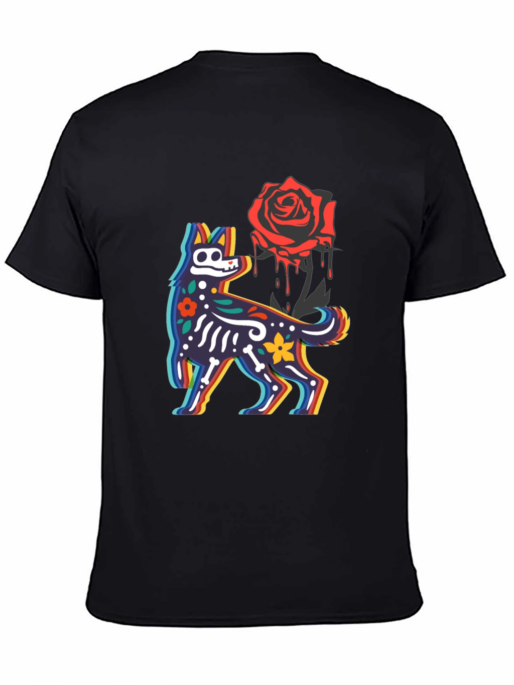 Day of the Dead Dog & Rose Graphic Tee