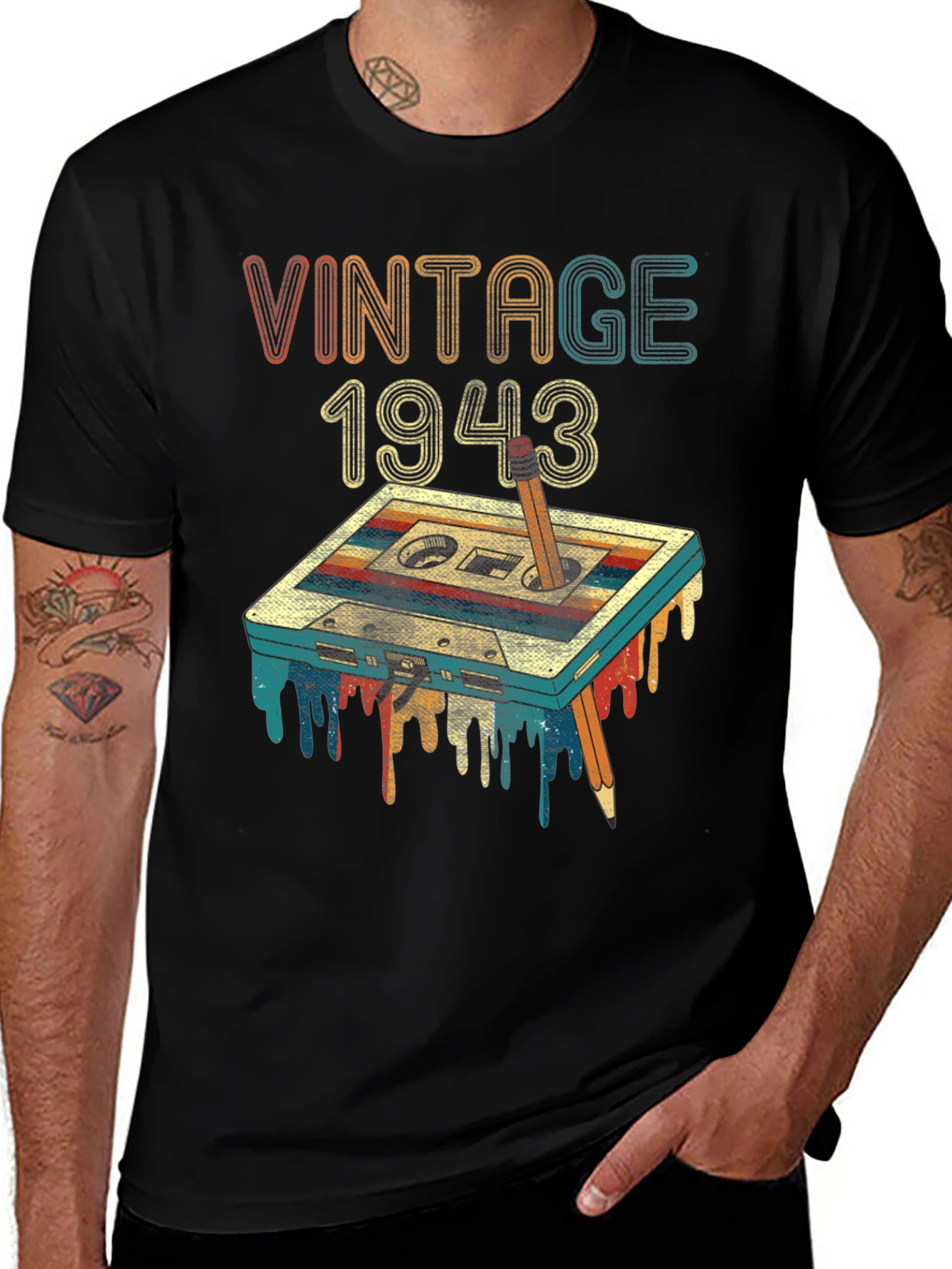 Vintage 1943 Cassette Tape Graphic Tee