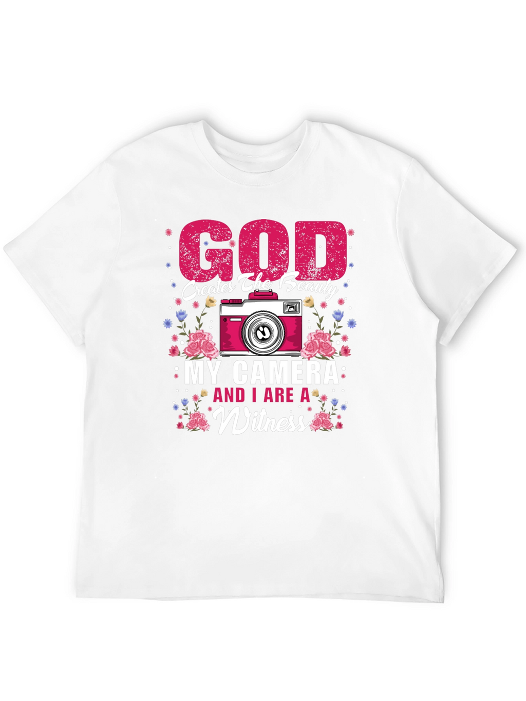 God Creates Beauty Camera Witness Graphic Tee