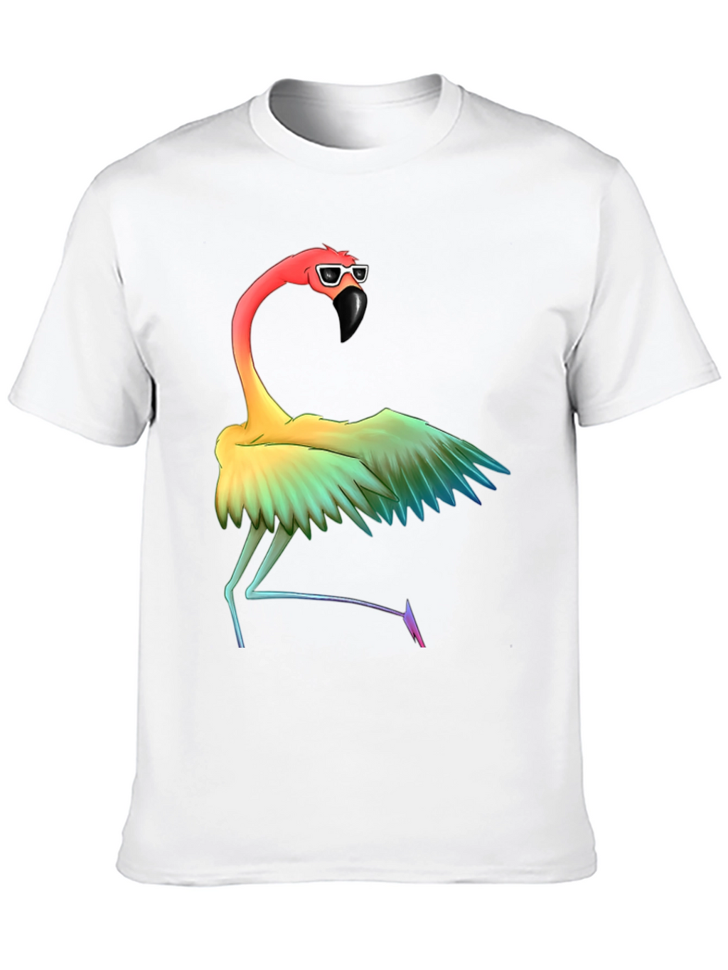 Rainbow Flamingo Graphic T-Shirt