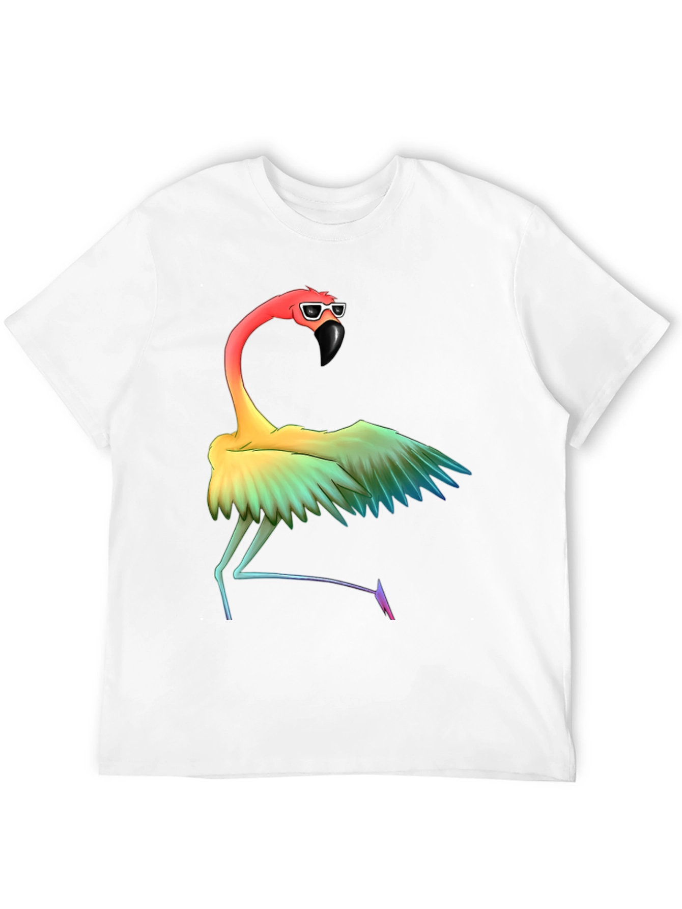 Rainbow Flamingo Graphic T-Shirt
