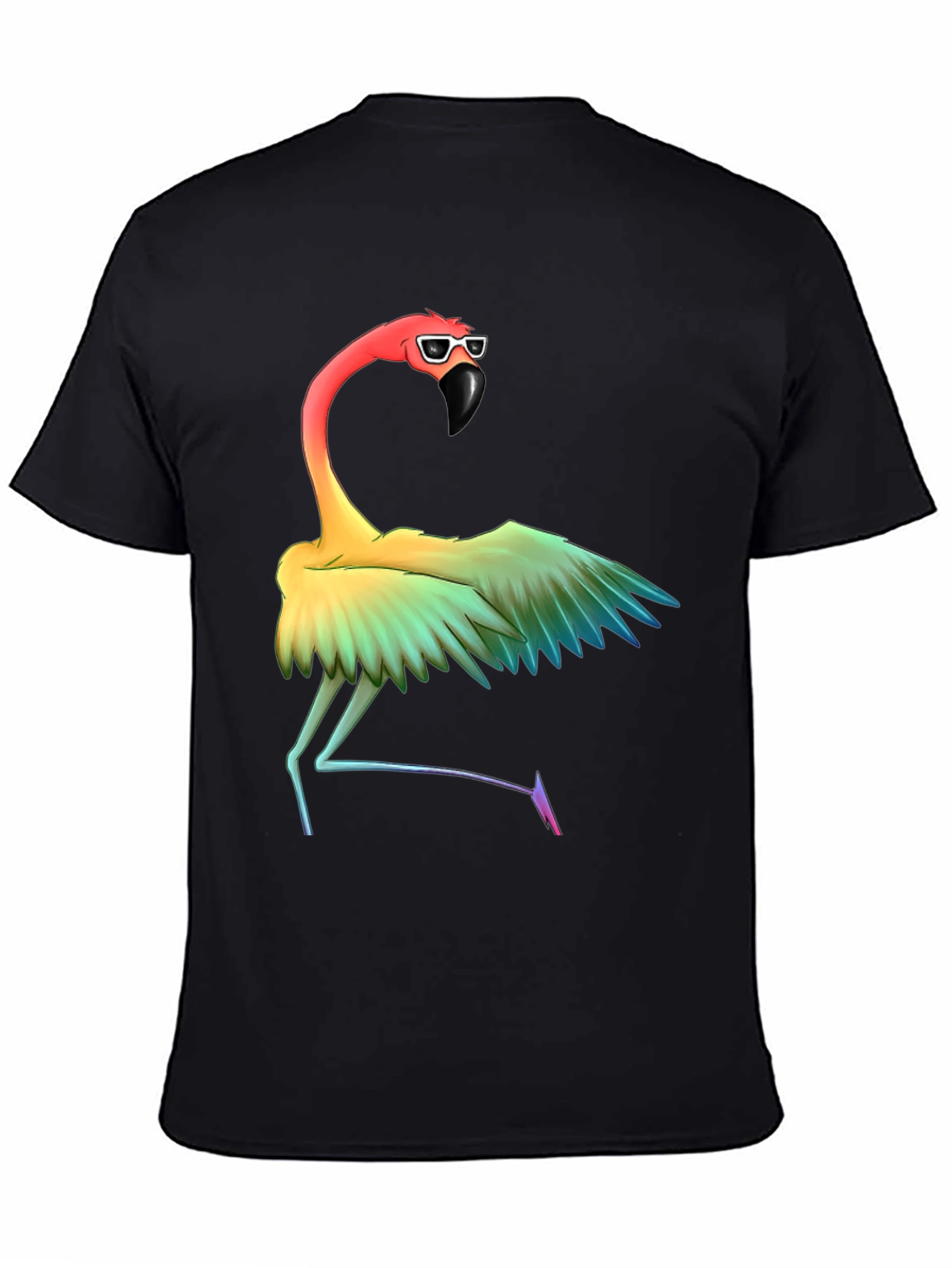 Rainbow Flamingo Graphic T-Shirt