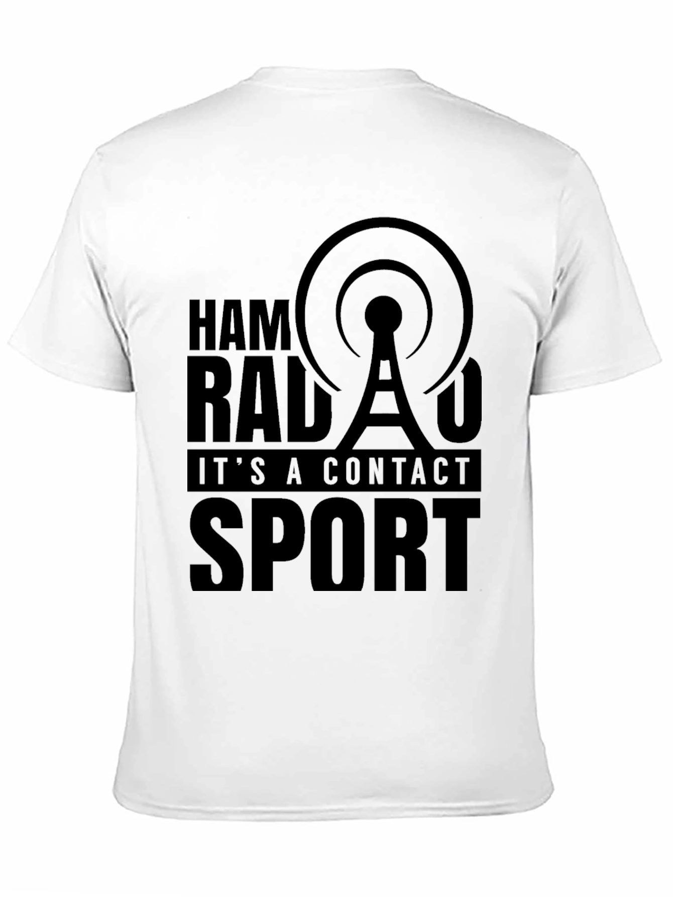 Ham Radio Contact Sport Black T-Shirt