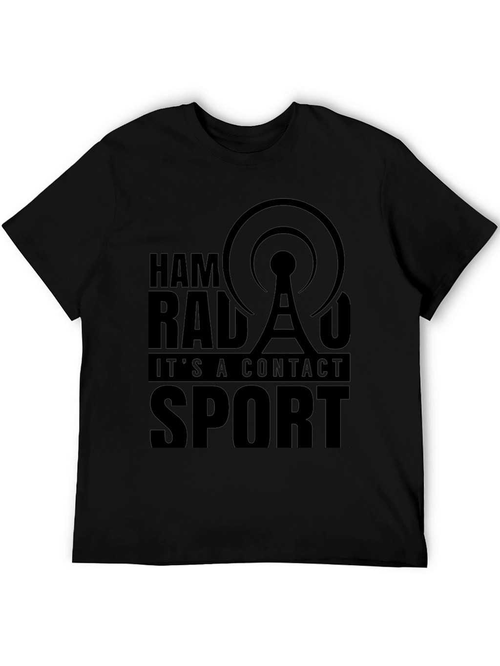 Ham Radio Contact Sport Black T-Shirt