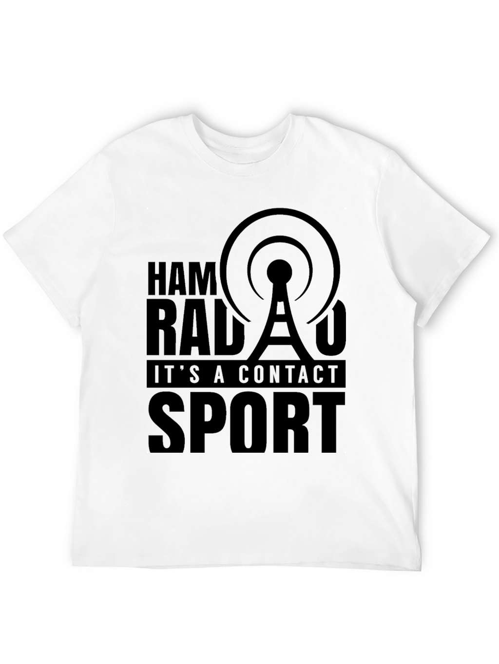 Ham Radio Contact Sport Black T-Shirt