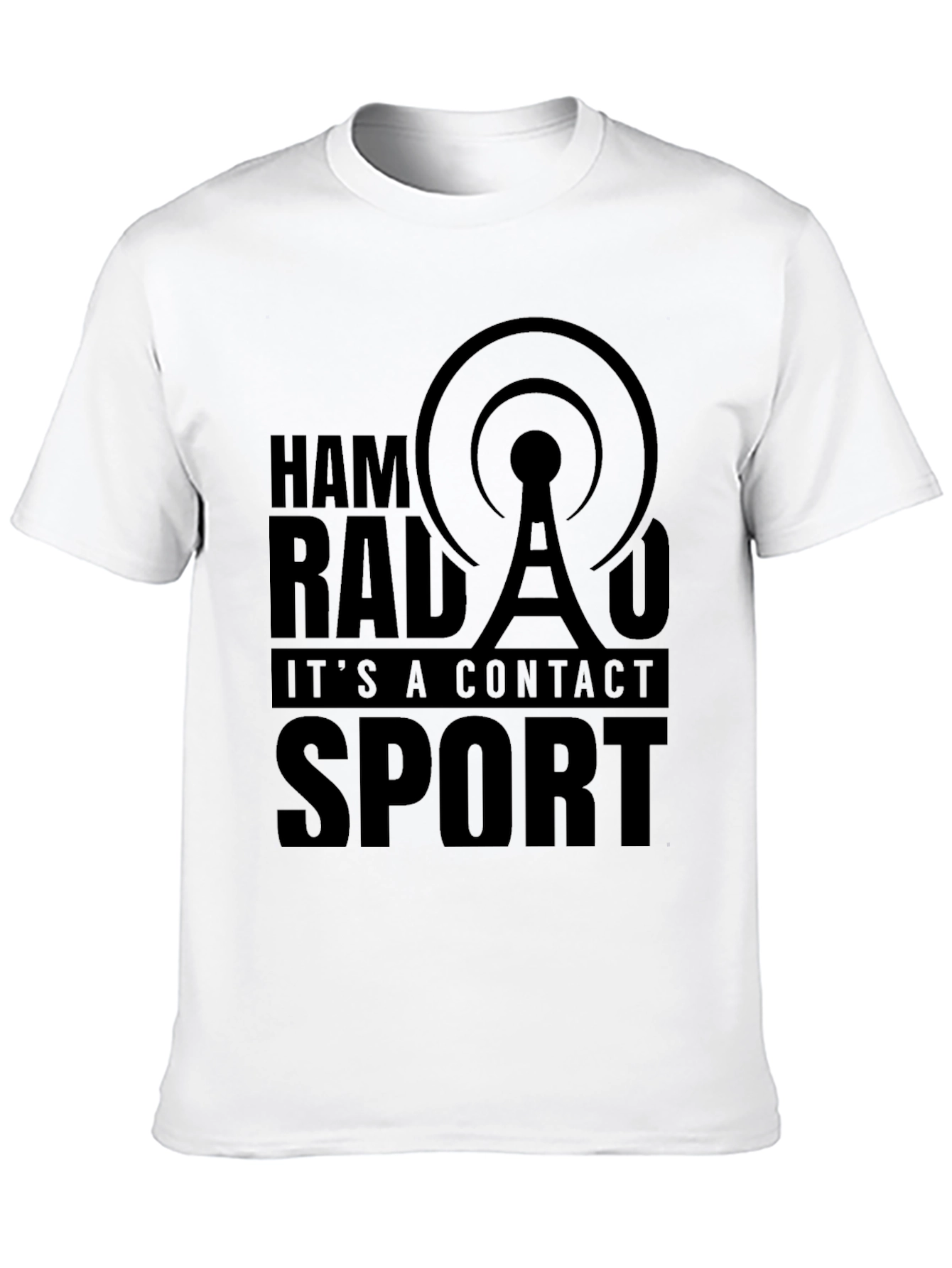 Ham Radio Contact Sport Black T-Shirt