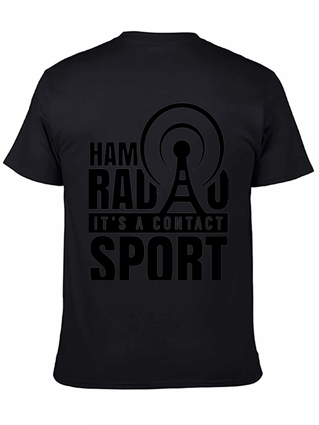 Ham Radio Contact Sport Black T-Shirt