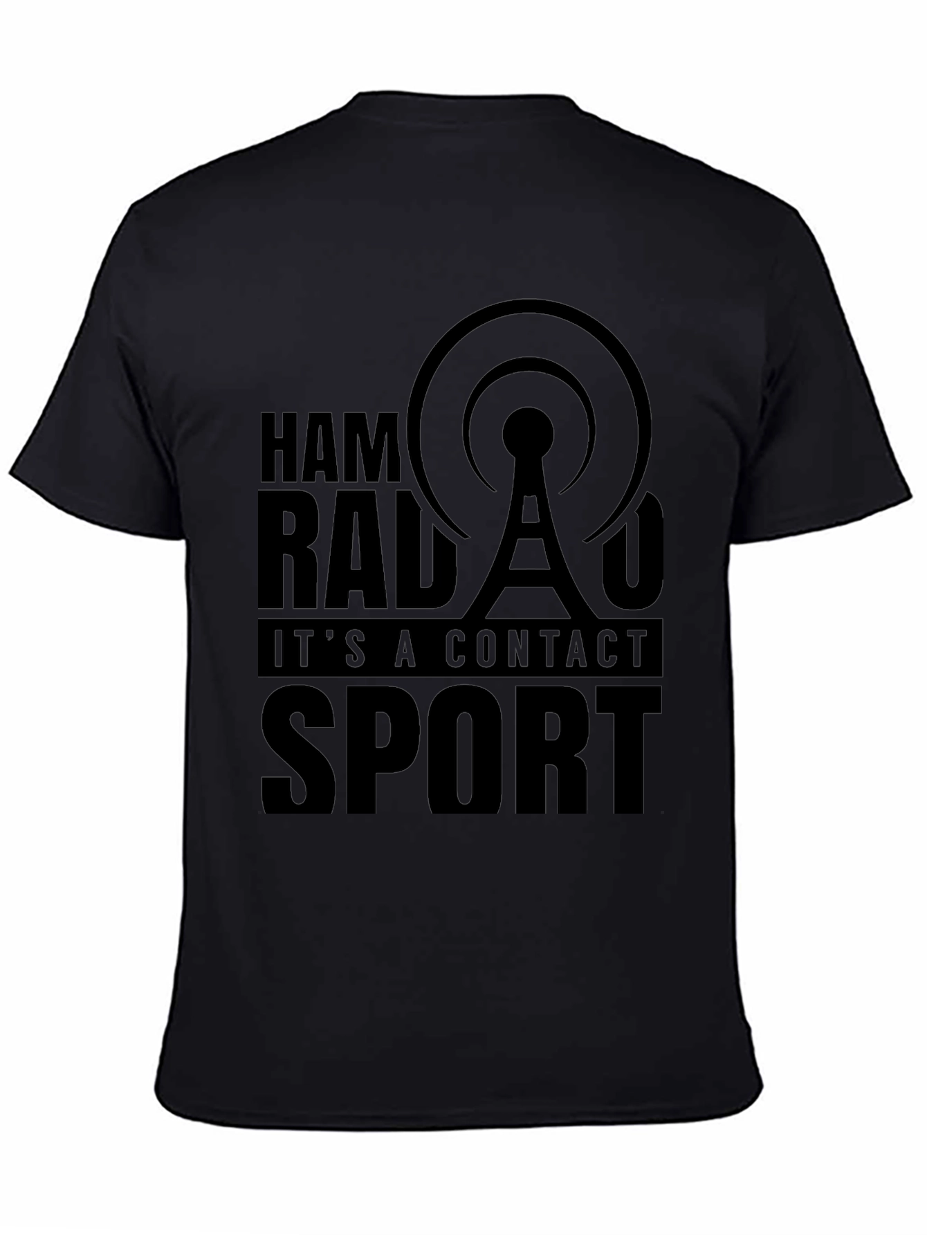 Ham Radio Contact Sport Black T-Shirt